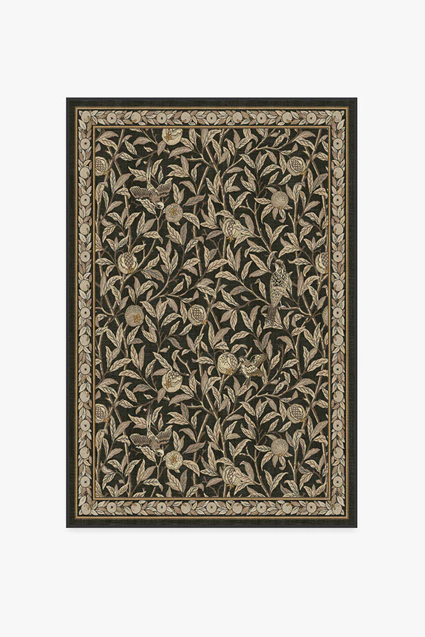 Bird & Pomegranate Soft Black Rug by Morris & Co. - Image 5
