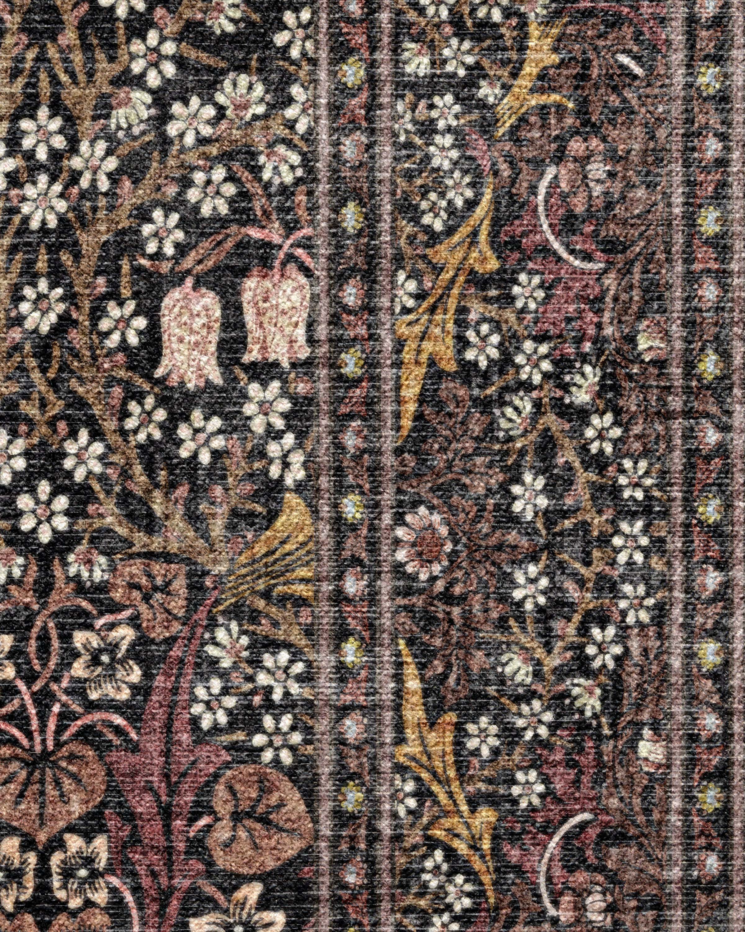 Blackthorn Charcoal & Amber Rug by Morris & Co. - Image 2