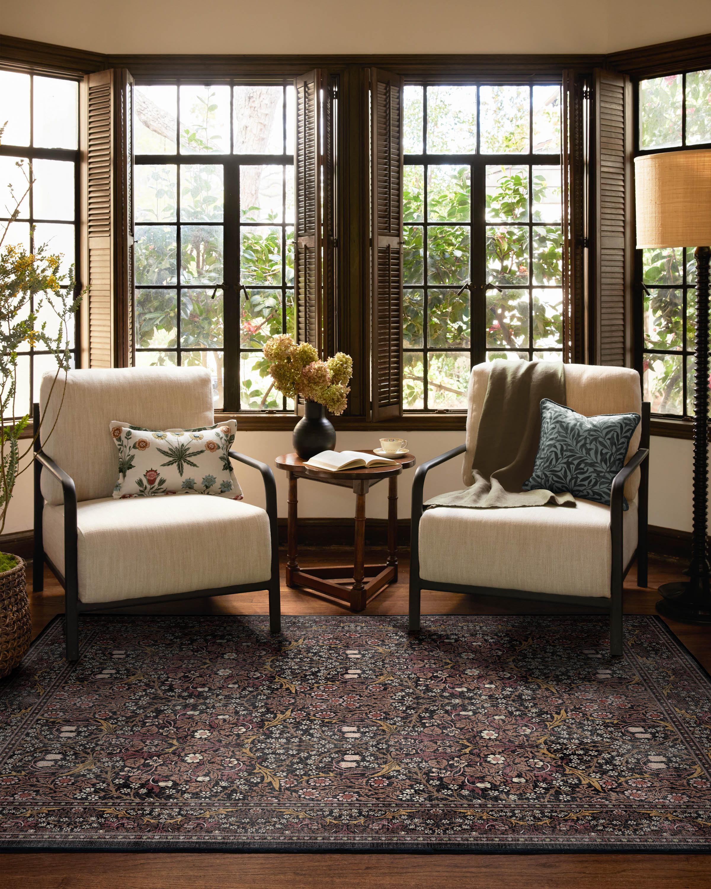 Blackthorn Charcoal & Amber Rug by Morris & Co. - Image 3