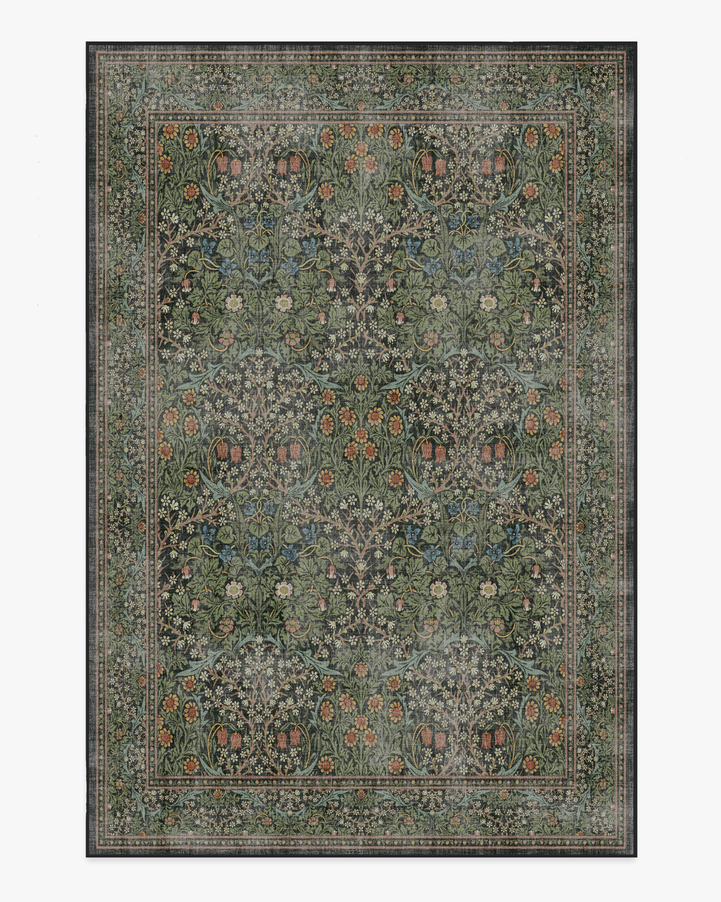Blackthorn Forest Green Rug by Morris & Co. - Image 6