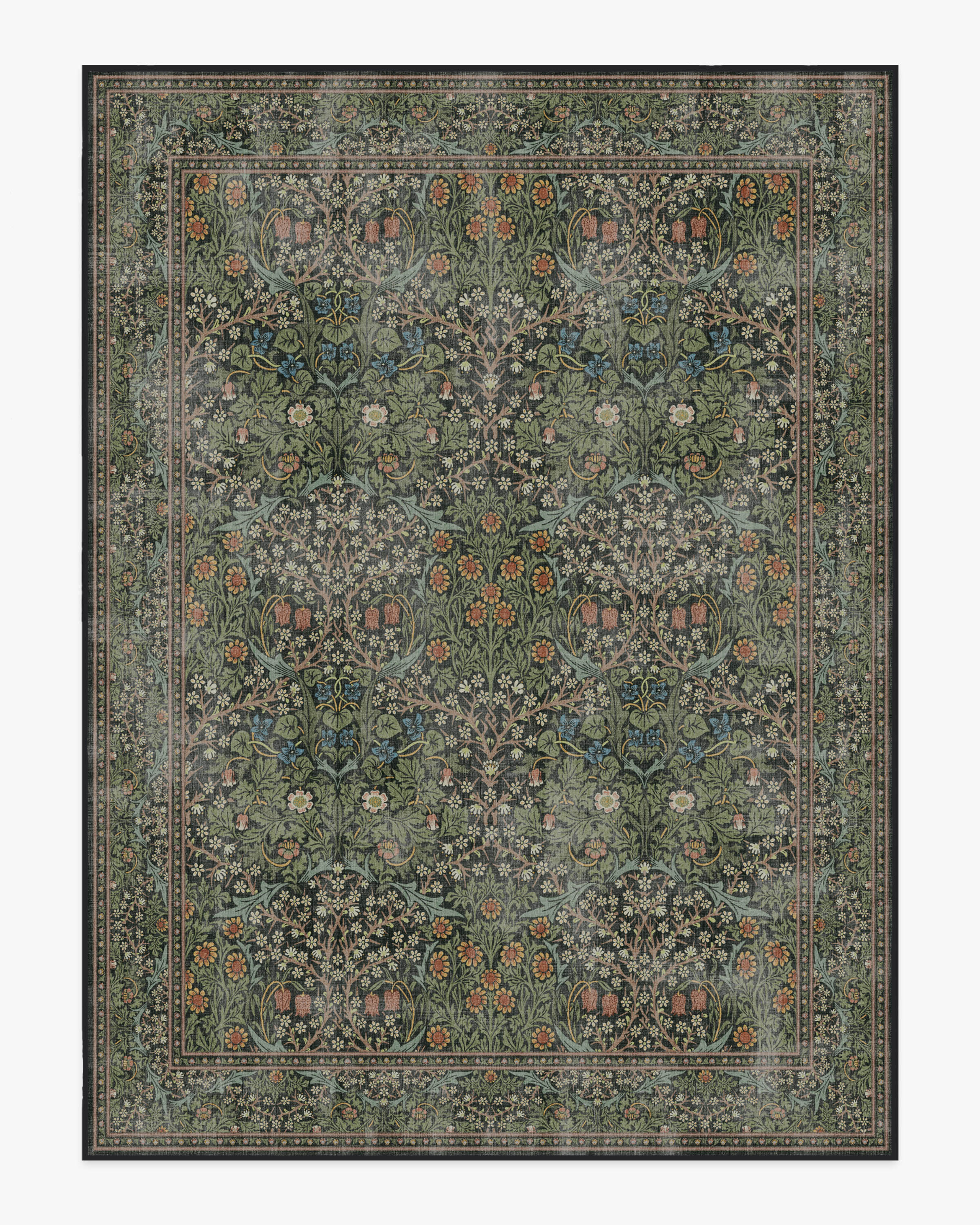 Blackthorn Forest Green Rug by Morris & Co. - Image 8