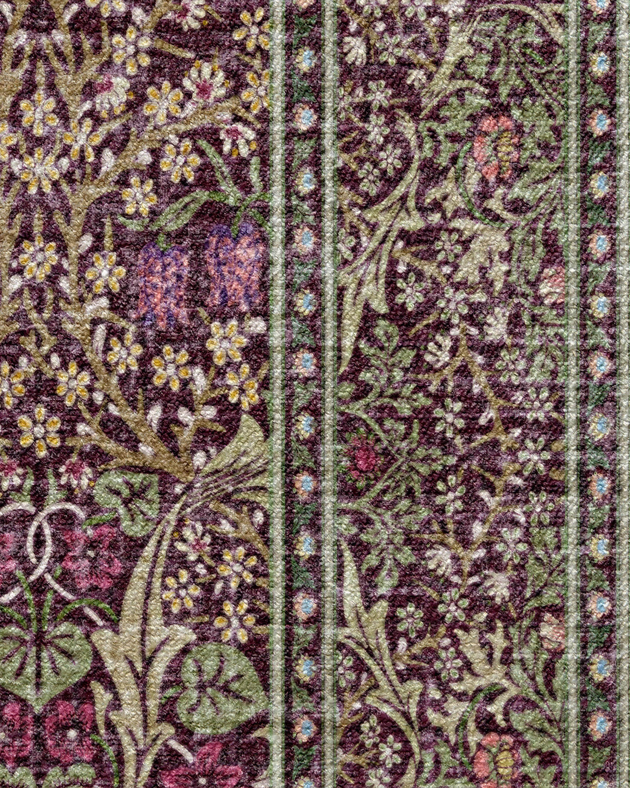 Blackthorn Mulberry Rug by Morris & Co. - Image 2