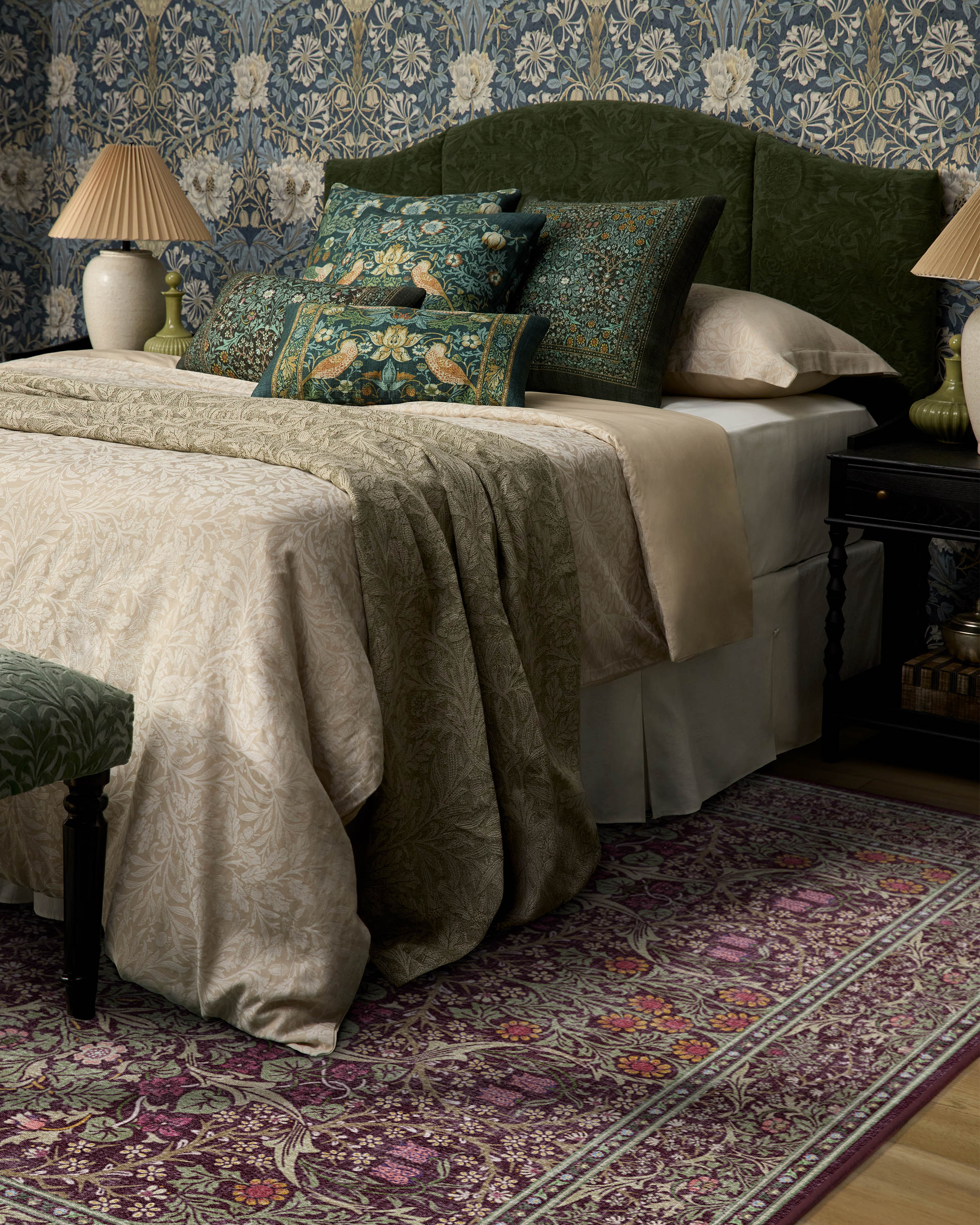 Blackthorn Mulberry Rug by Morris & Co. - Image 5