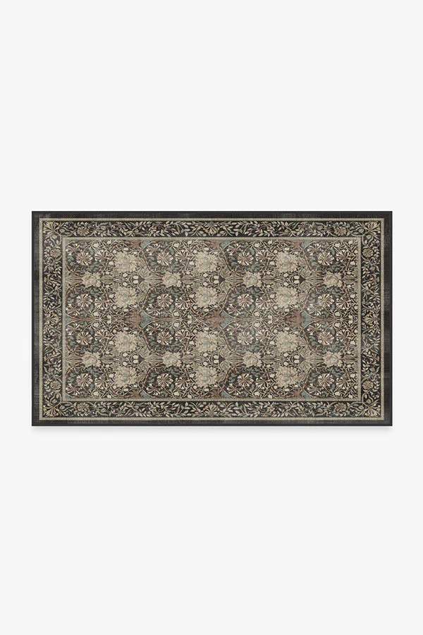 Honeysuckle & Tulip Dark Wood Flatwoven Rug by Morris & Co. - Image 11