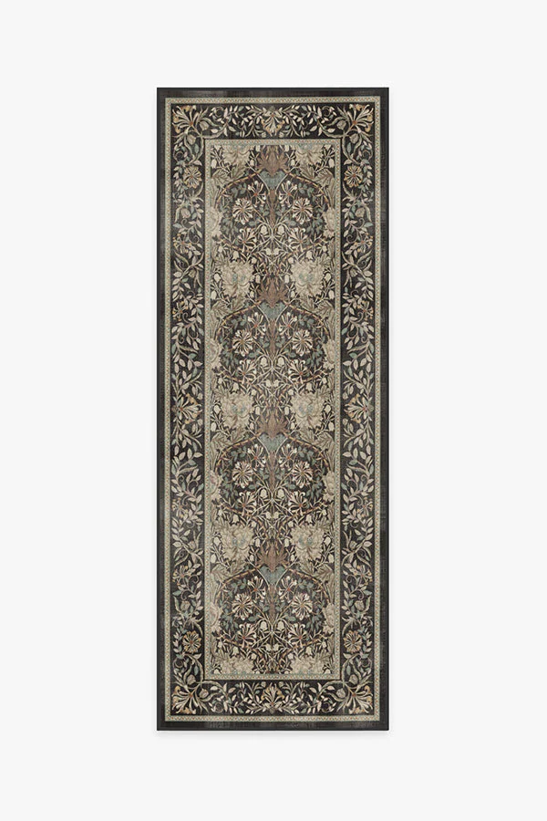 Honeysuckle & Tulip Dark Wood Flatwoven Rug by Morris & Co. - Image 9