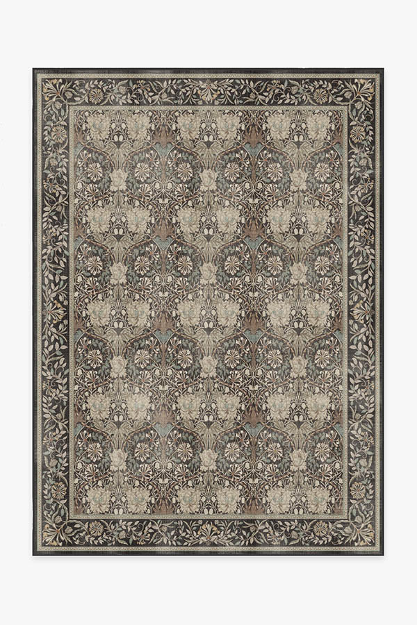 Honeysuckle & Tulip Dark Wood Rug by Morris & Co.