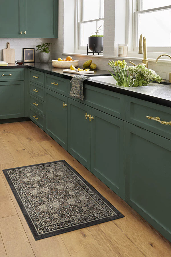 Honeysuckle & Tulip Dark Wood Rug by Morris & Co. - Image 14
