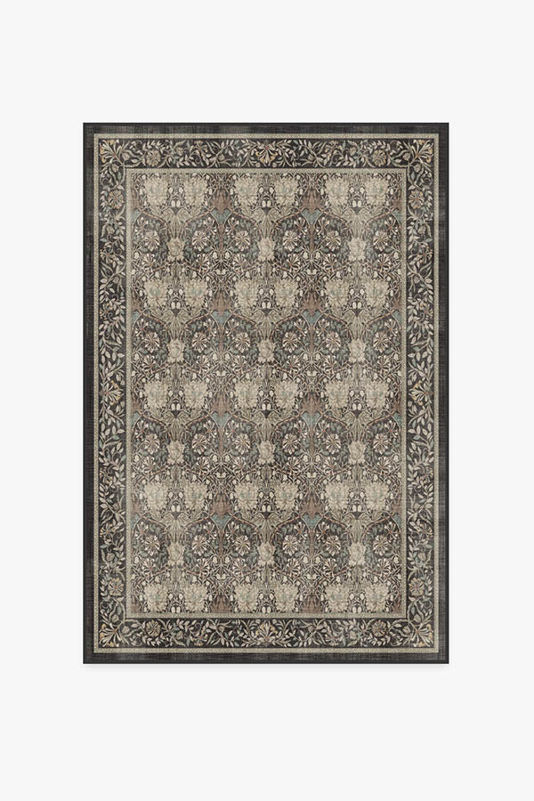 Honeysuckle & Tulip Dark Wood Rug by Morris & Co. - Image 5