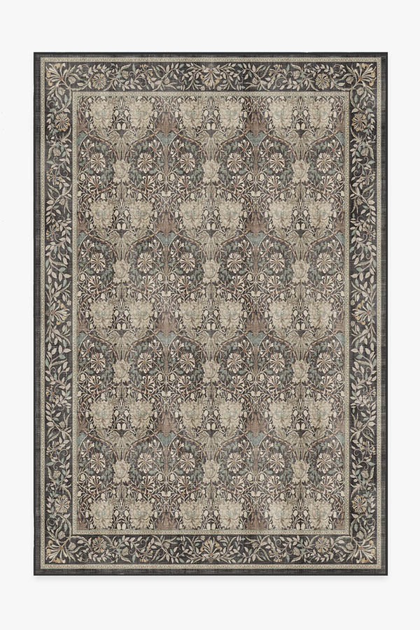 Honeysuckle & Tulip Dark Wood Rug by Morris & Co. - Image 6