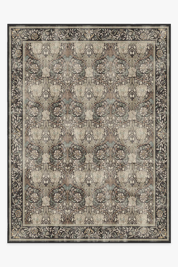 Honeysuckle & Tulip Dark Wood Rug by Morris & Co. - Image 8
