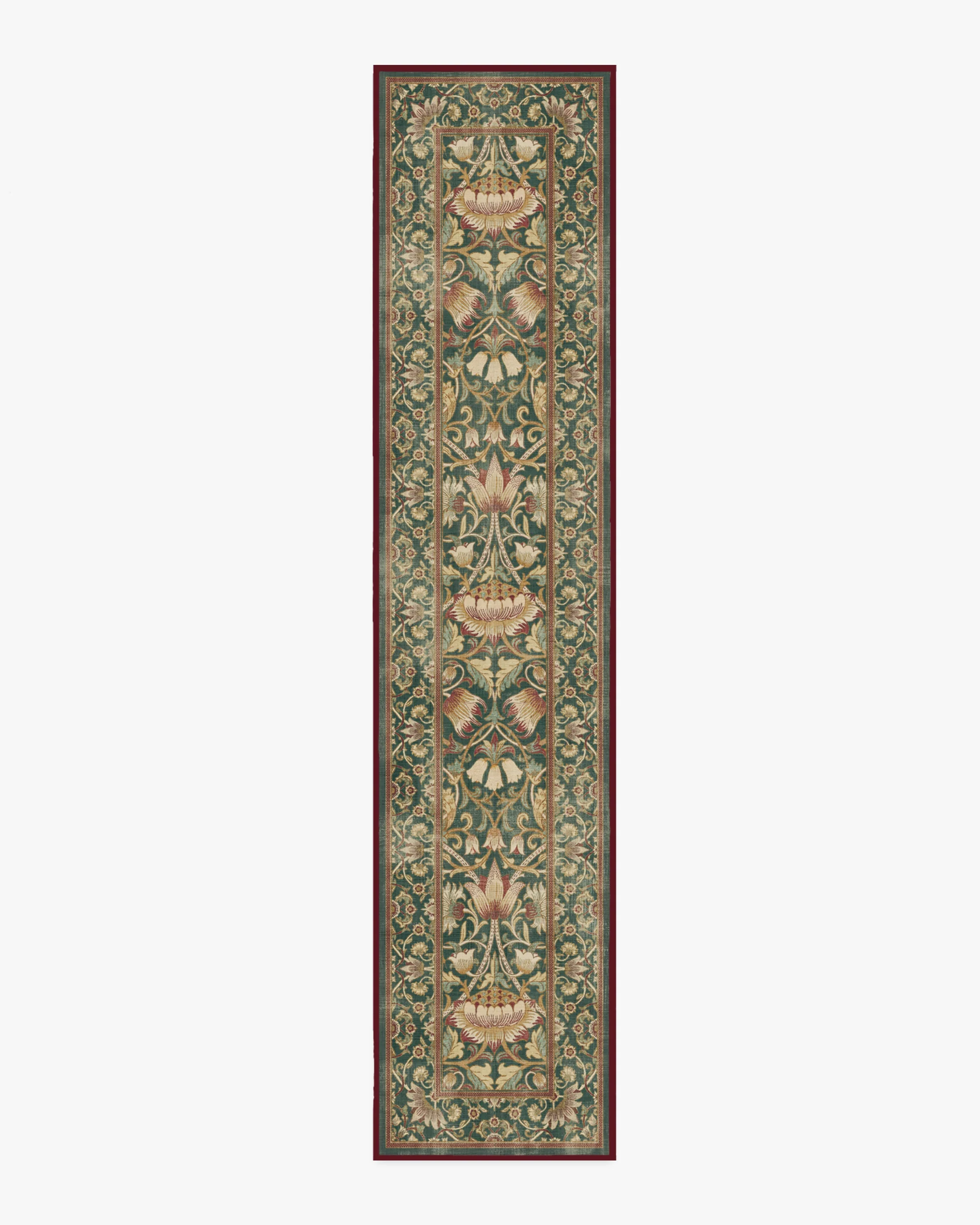 Lodden Soft Evergreen & Gold Flatwoven Rug by Morris & Co. - Image 10