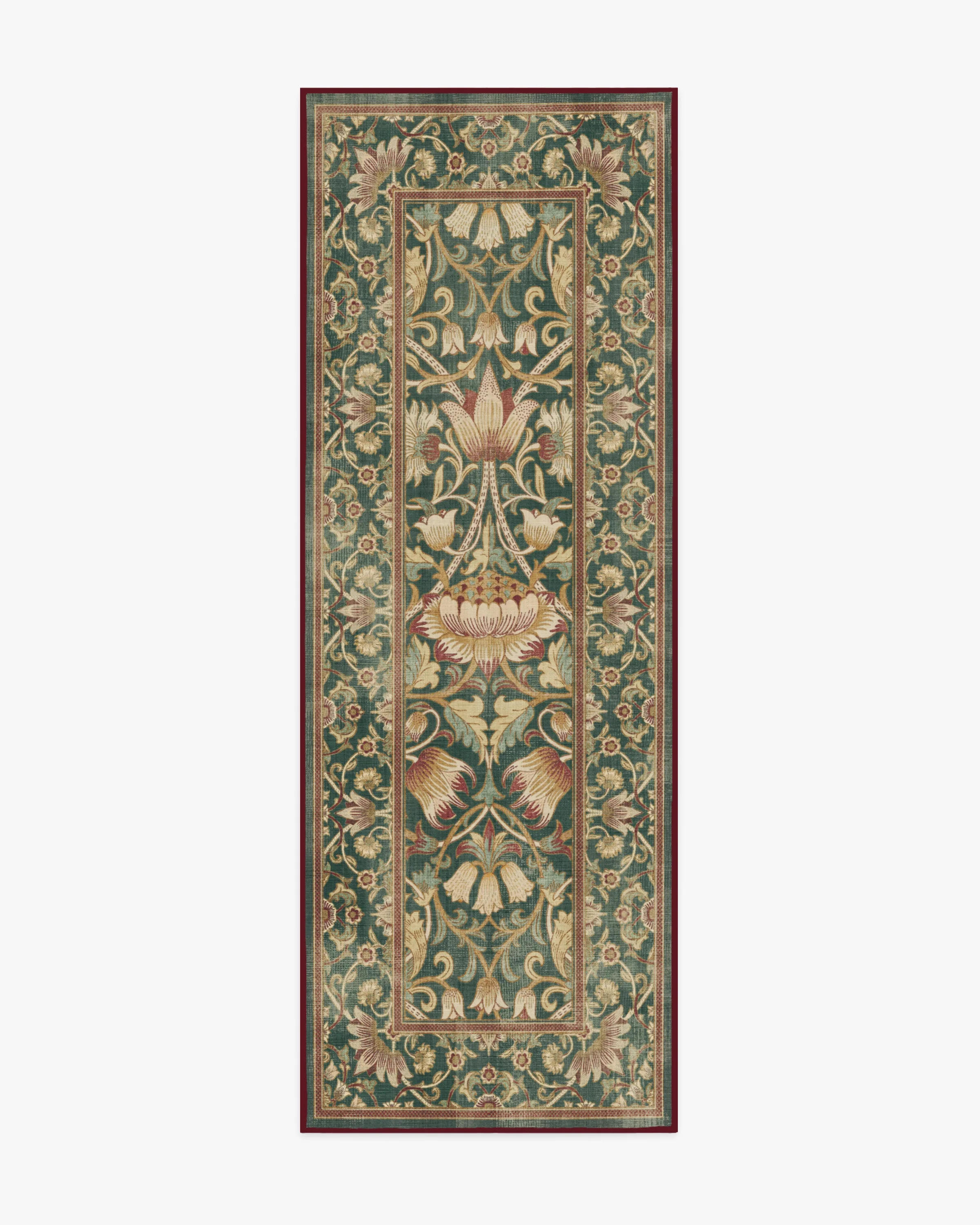 Lodden Soft Evergreen & Gold Flatwoven Rug by Morris & Co. - Image 8