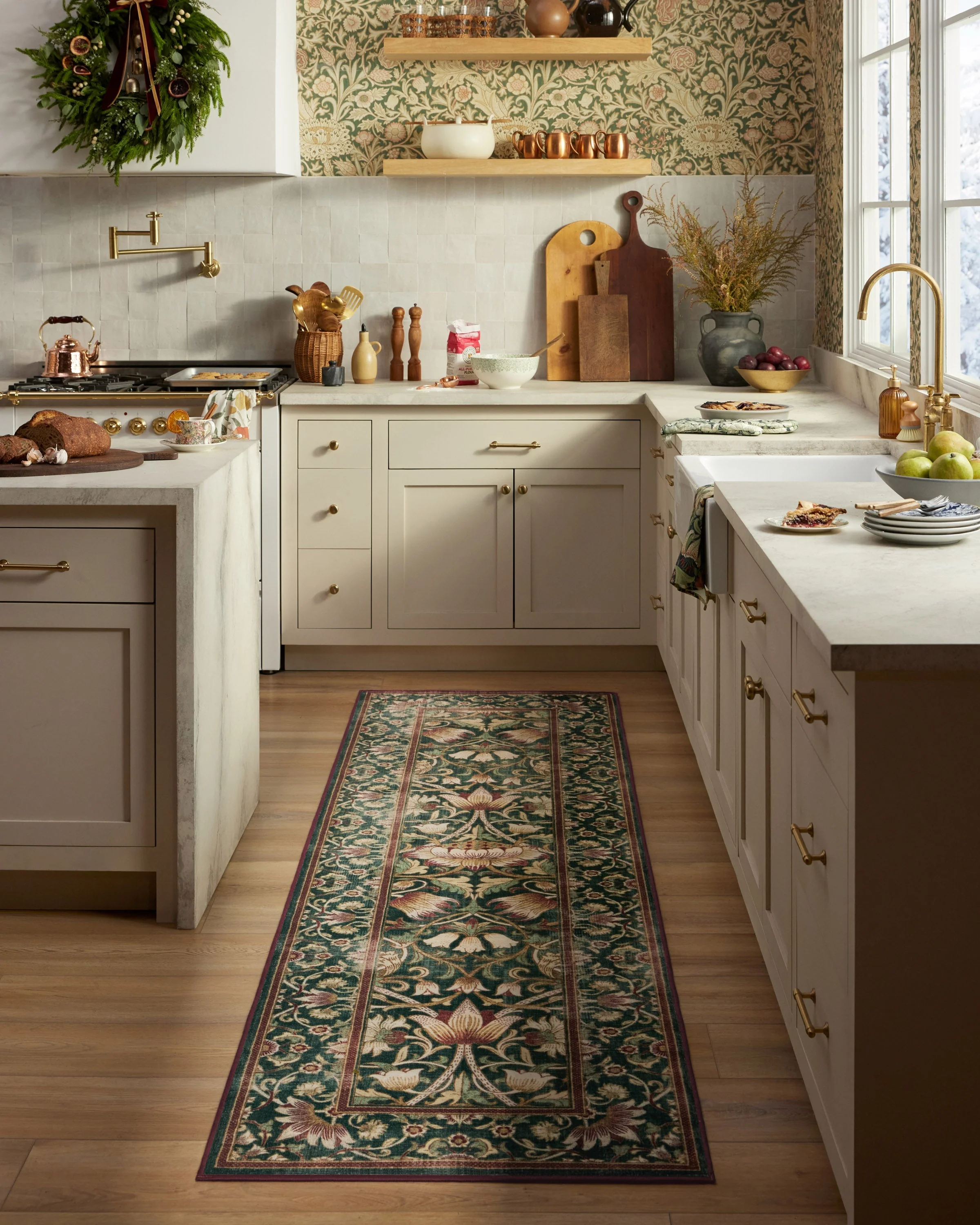 Lodden Soft Evergreen & Gold Rug by Morris & Co. - Image 15