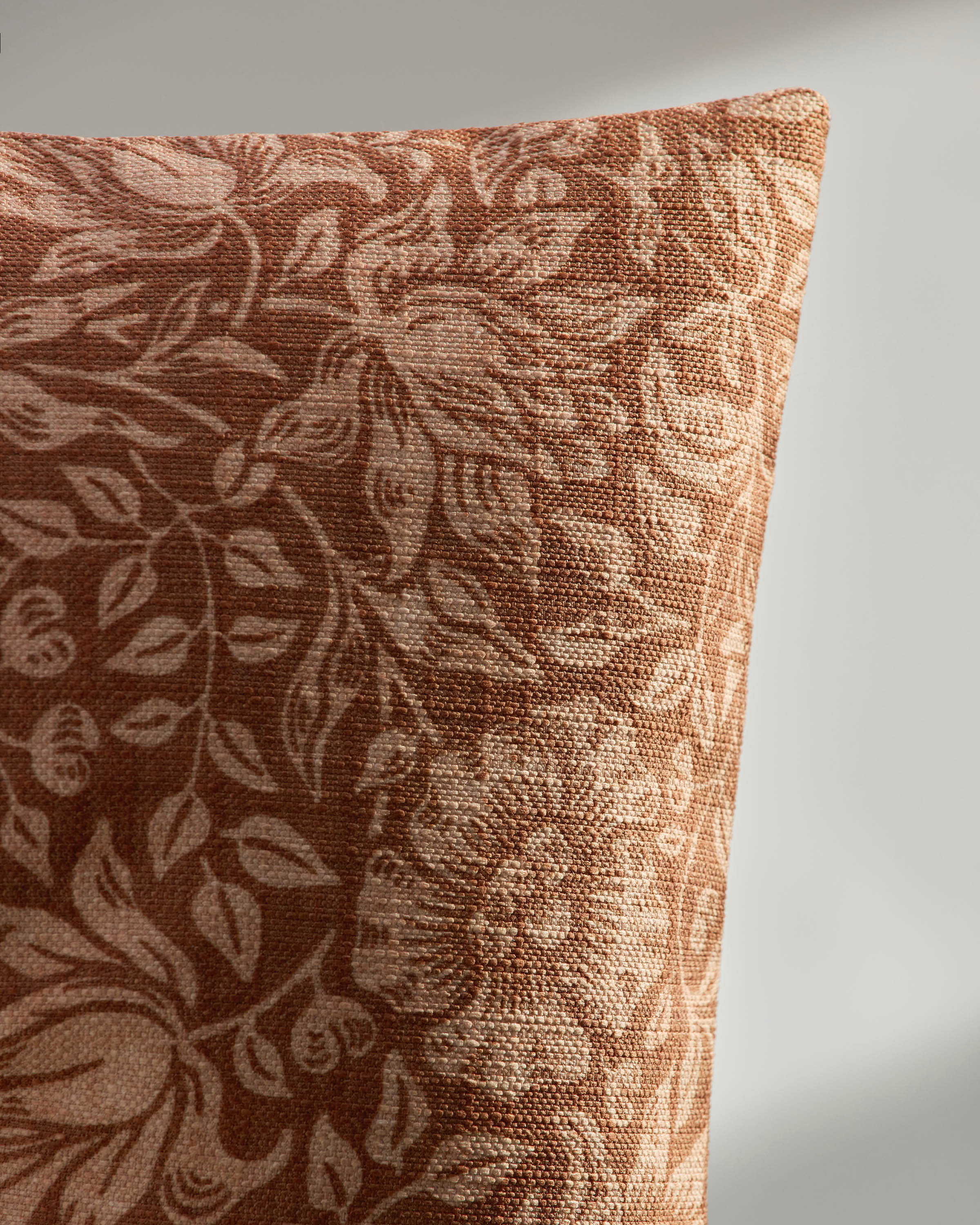 Mallow Blush & Rust Woven Throw Pillow by Morris & Co. - Image 4
