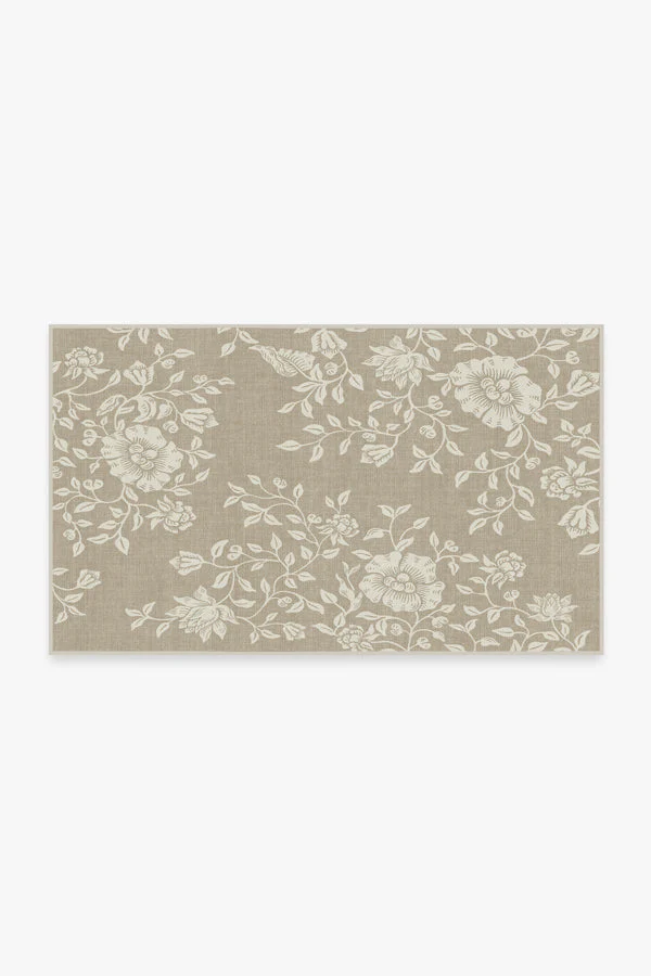 Mallow Flower Natural Stone Flatwoven Rug by Morris & Co. - Image 11