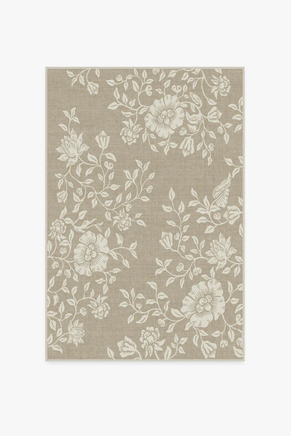 Mallow Flower Natural Stone Flatwoven Rug by Morris & Co. - Image 12