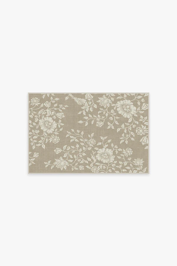 Mallow Flower Natural Stone Flatwoven Rug by Morris & Co. - Image 8