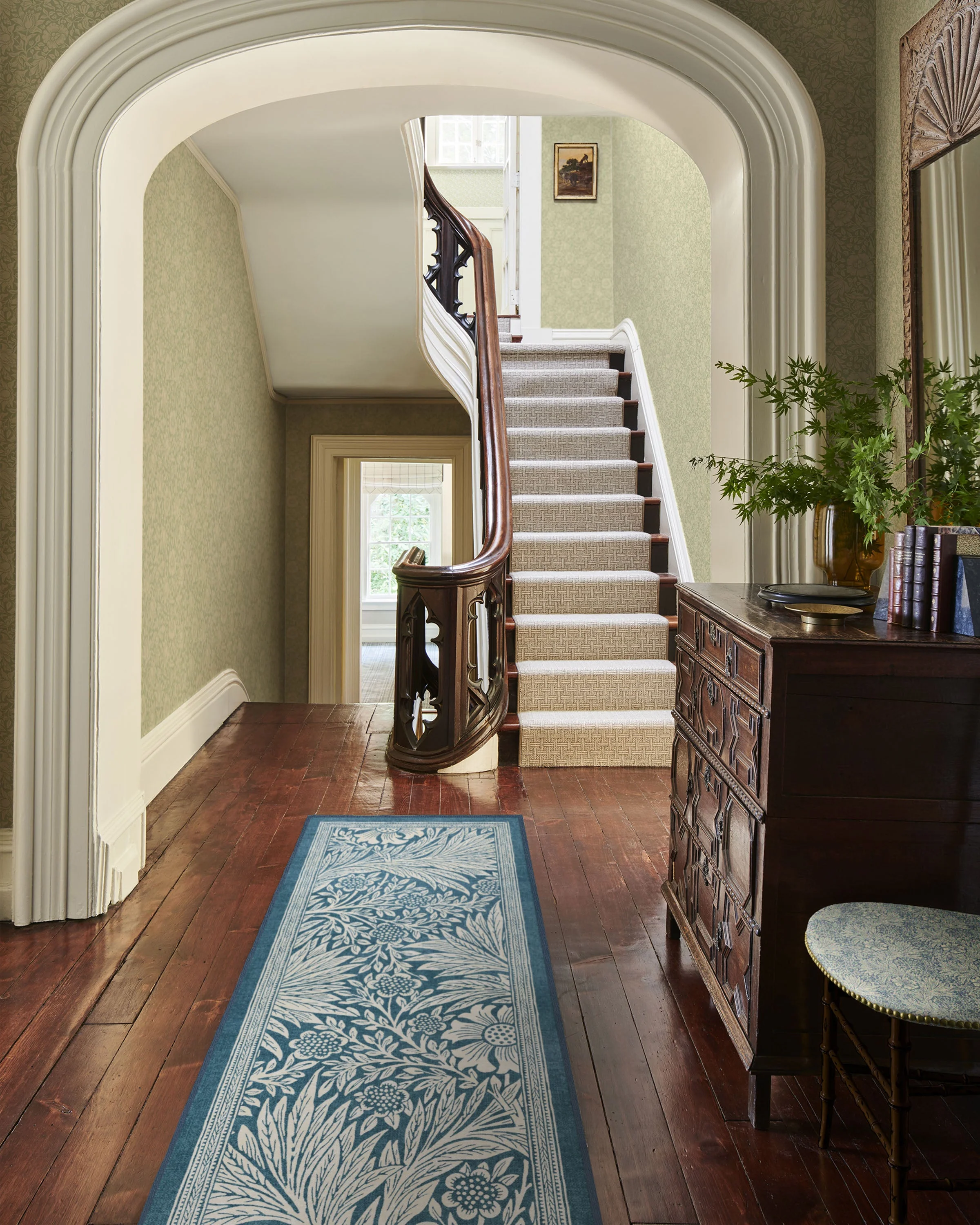 Marigold Blue Flatwoven Rug by Morris & Co. - Image 4
