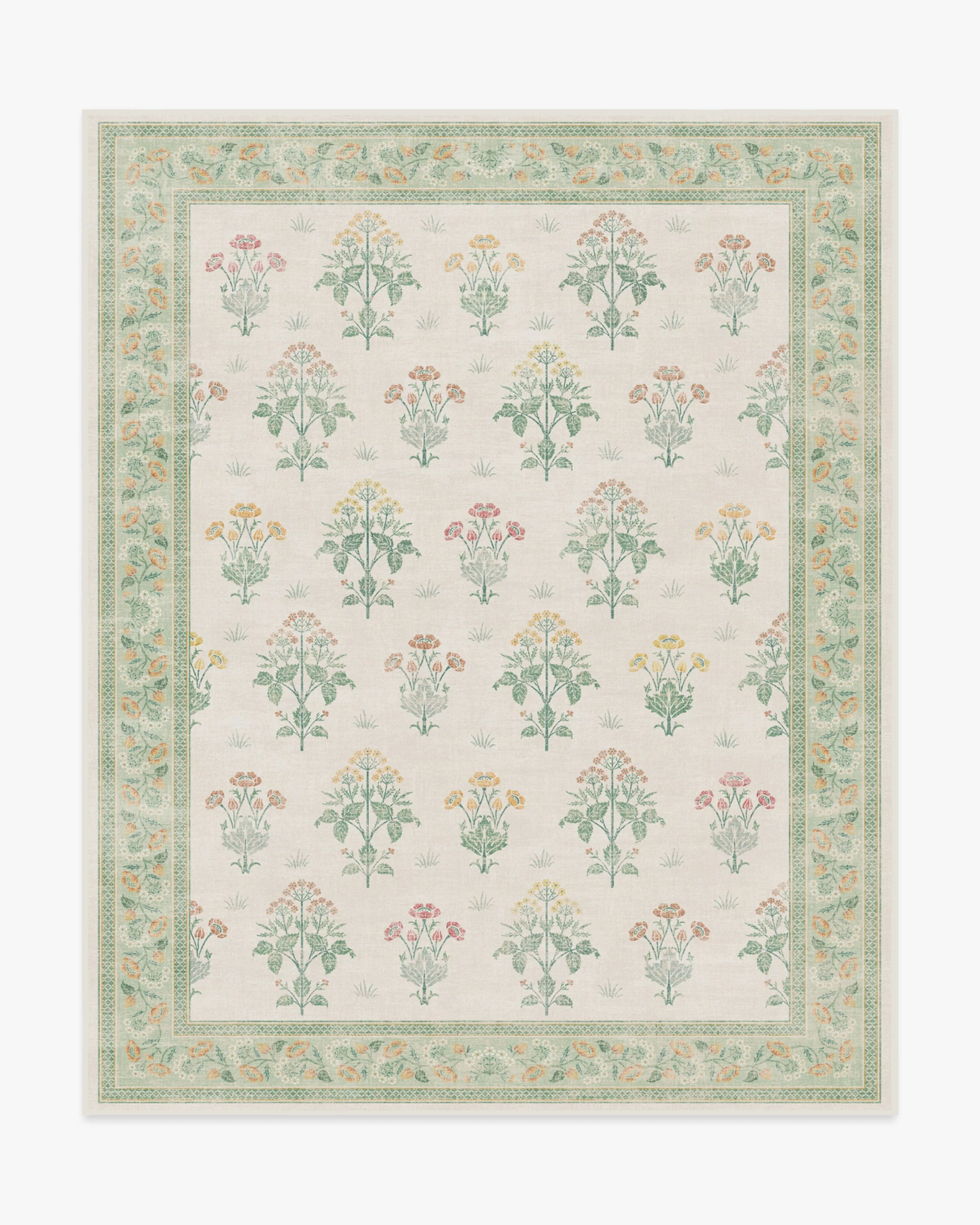Meadow Sweet Ivory & Green Flatwoven Rug by Morris & Co. - Image 16