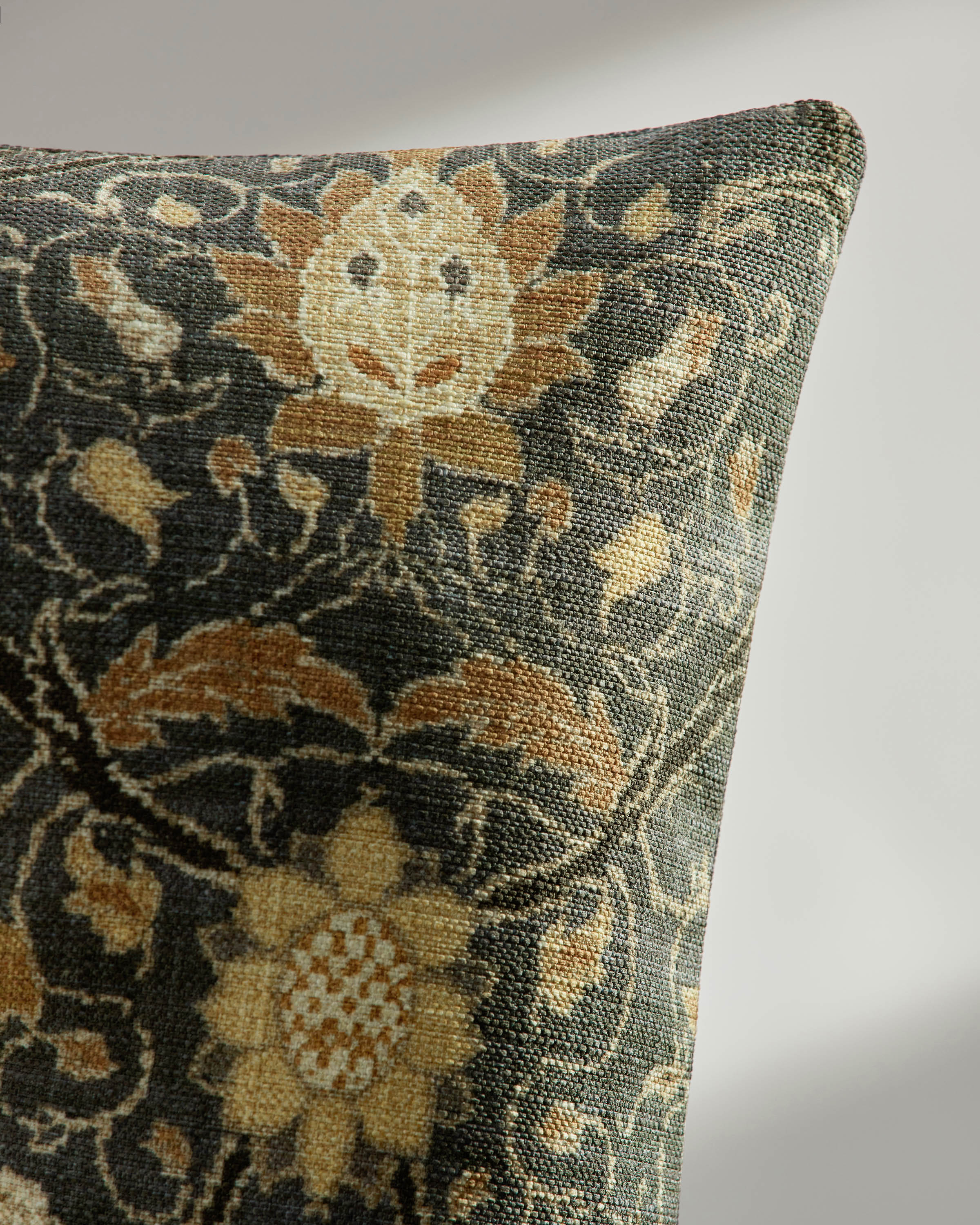 Montreal Charcoal Woven Throw Pillow by Morris & Co. - Image 4