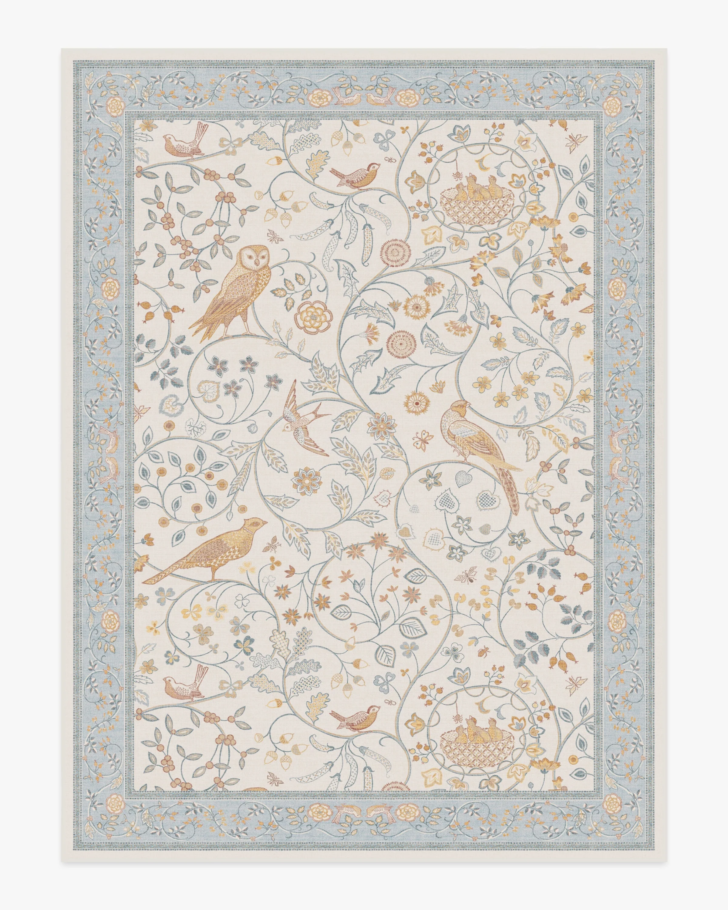Newill Ivory & Blue Rug by Morris & Co. - Image 10