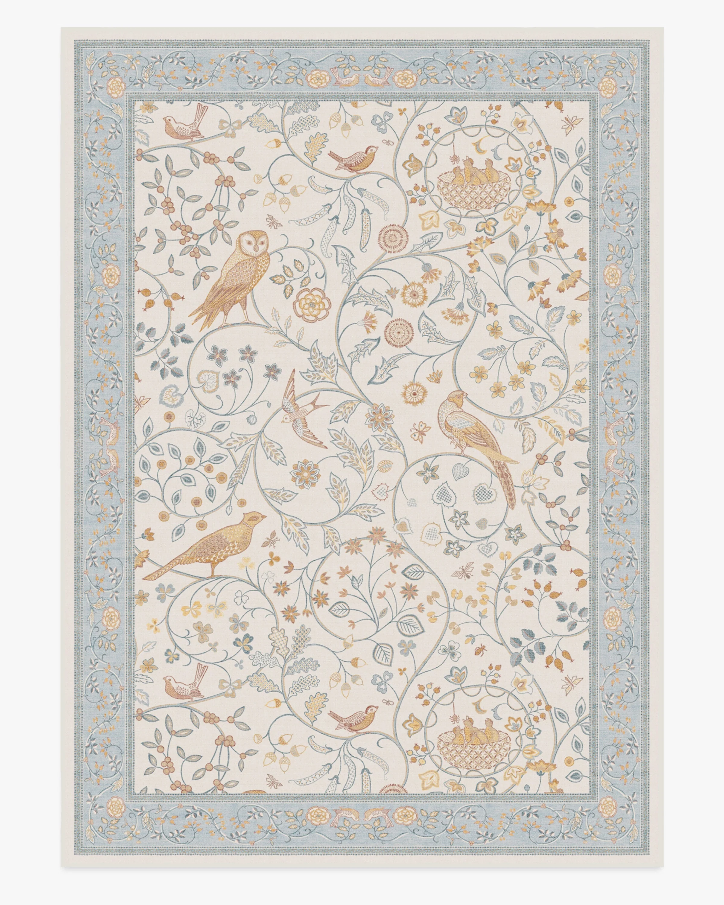 Newill Ivory & Blue Rug by Morris & Co. - Image 14