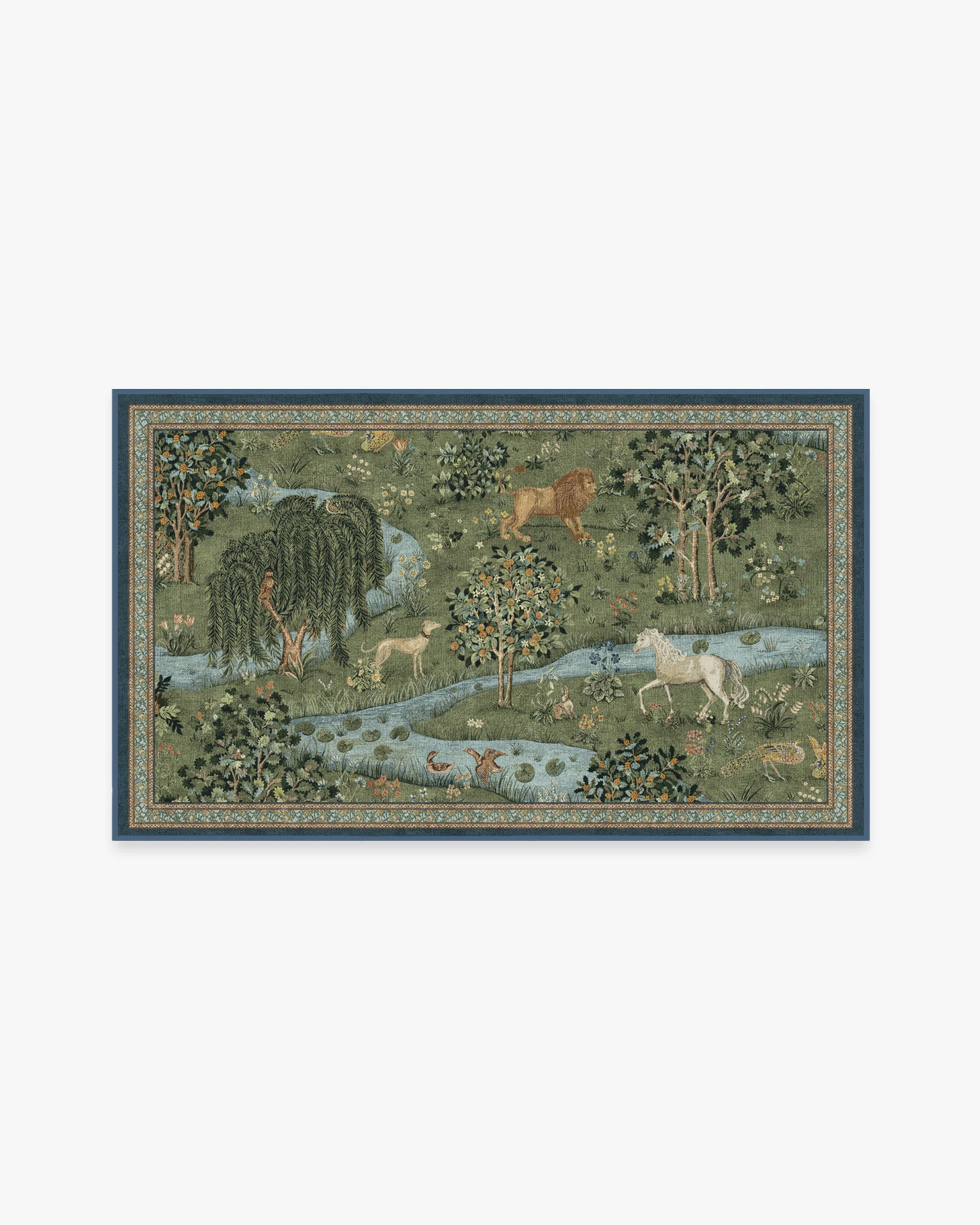 Owl & Willow Green Flatwoven Rug by Morris & Co. - Image 11