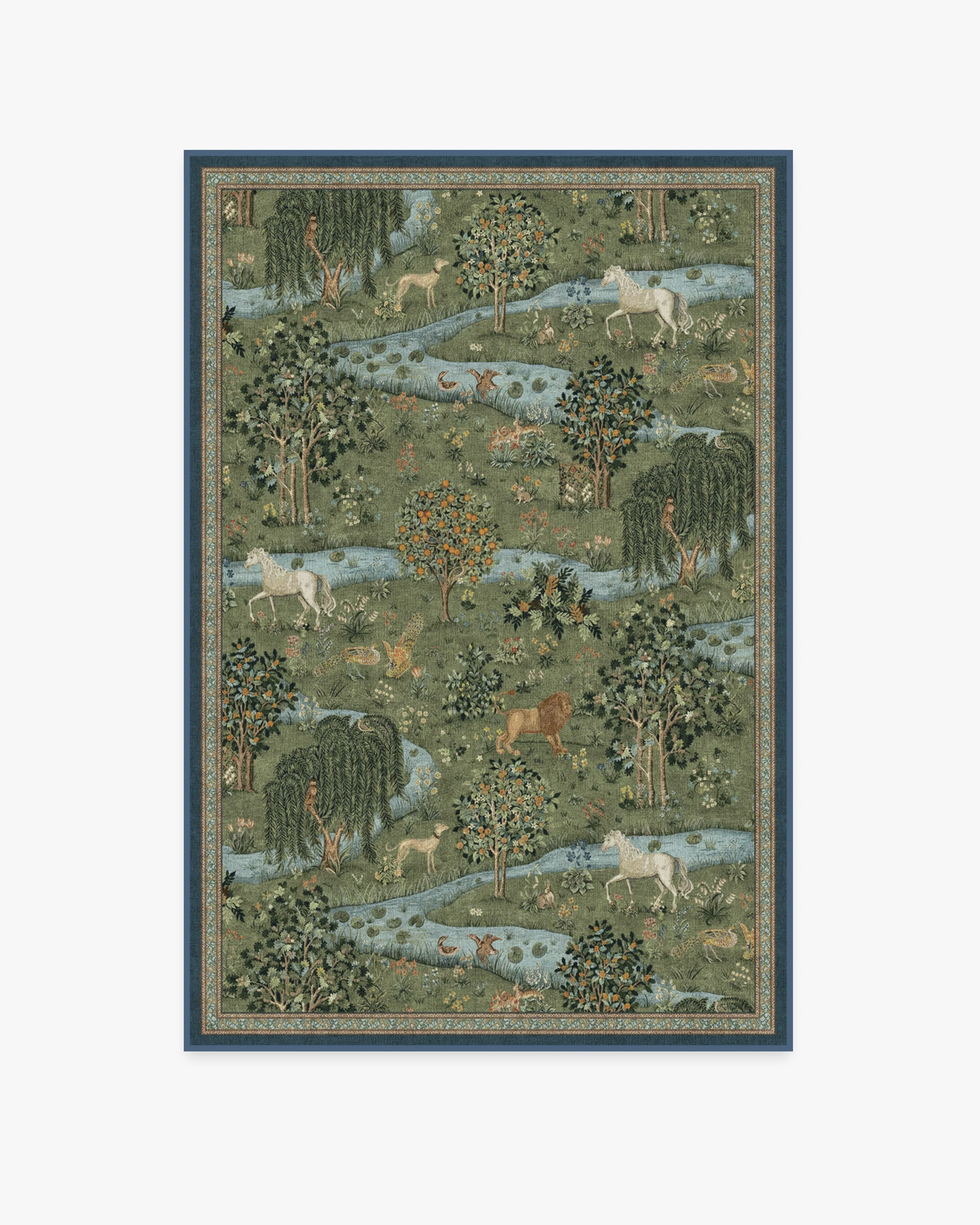 Owl & Willow Green Flatwoven Rug by Morris & Co. - Image 12