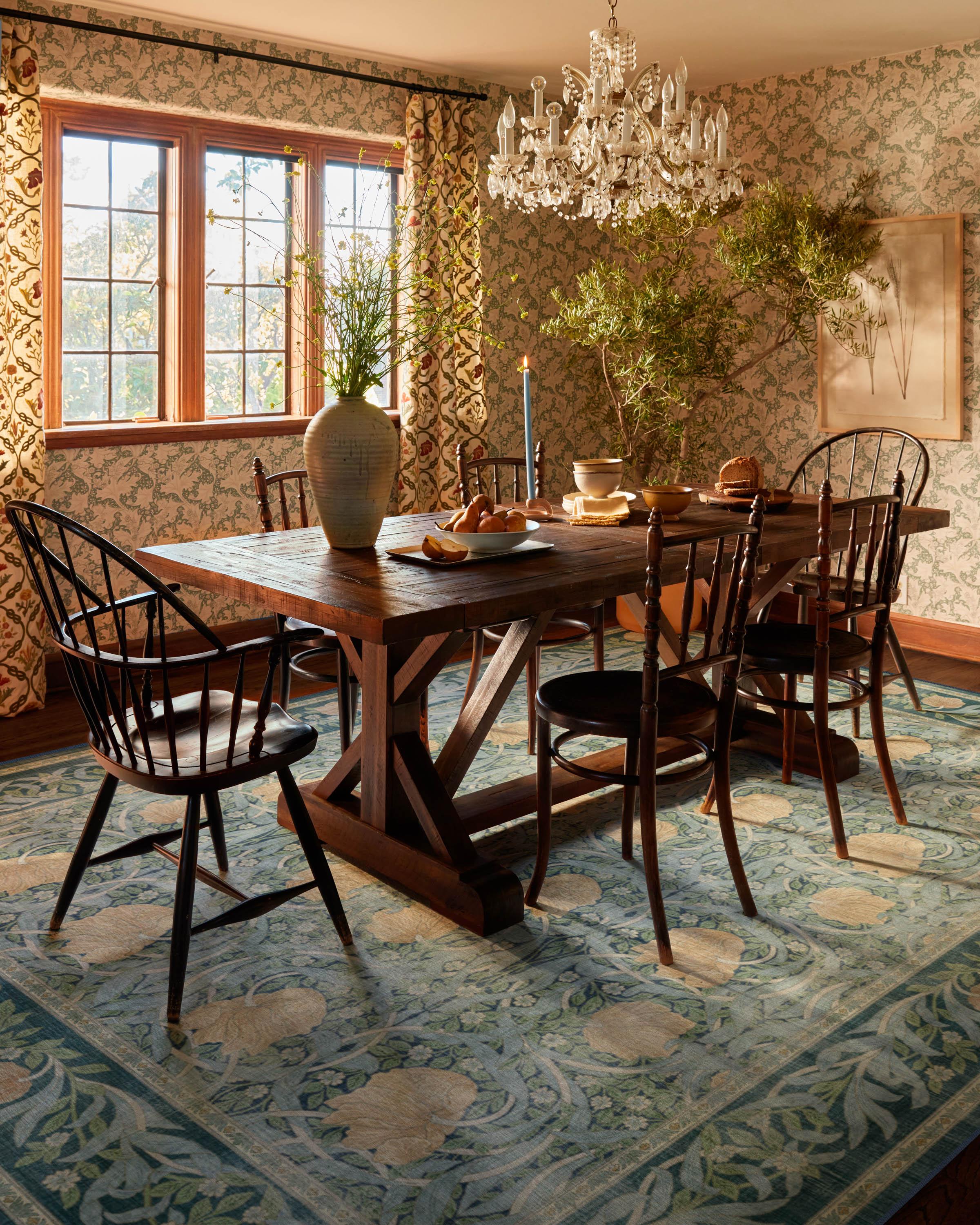 Pimpernel Dusk Blue Rug by Morris & Co. - Image 7