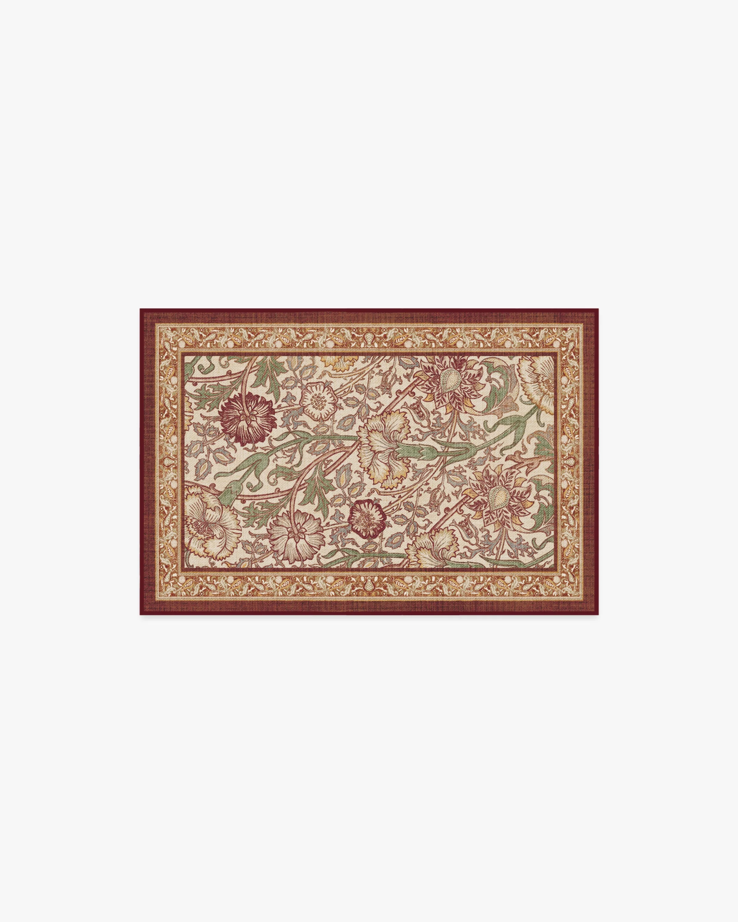 Pink & Rose Burgundy Flatwoven Rug by Morris & Co. - Image 9
