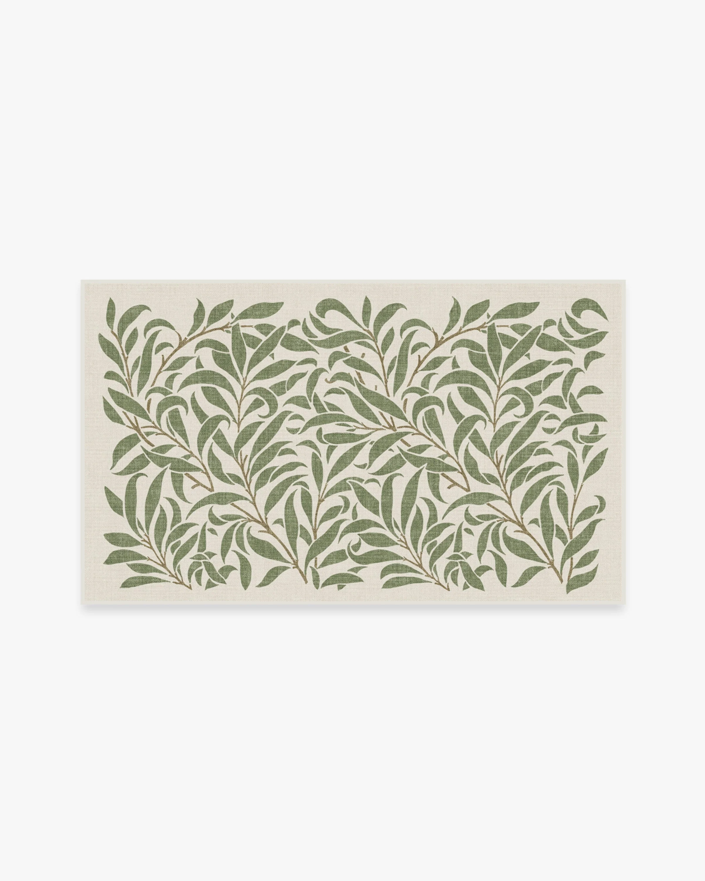 Pure Willow Boughs Green Flatwoven Rug by Morris & Co. - Image 11