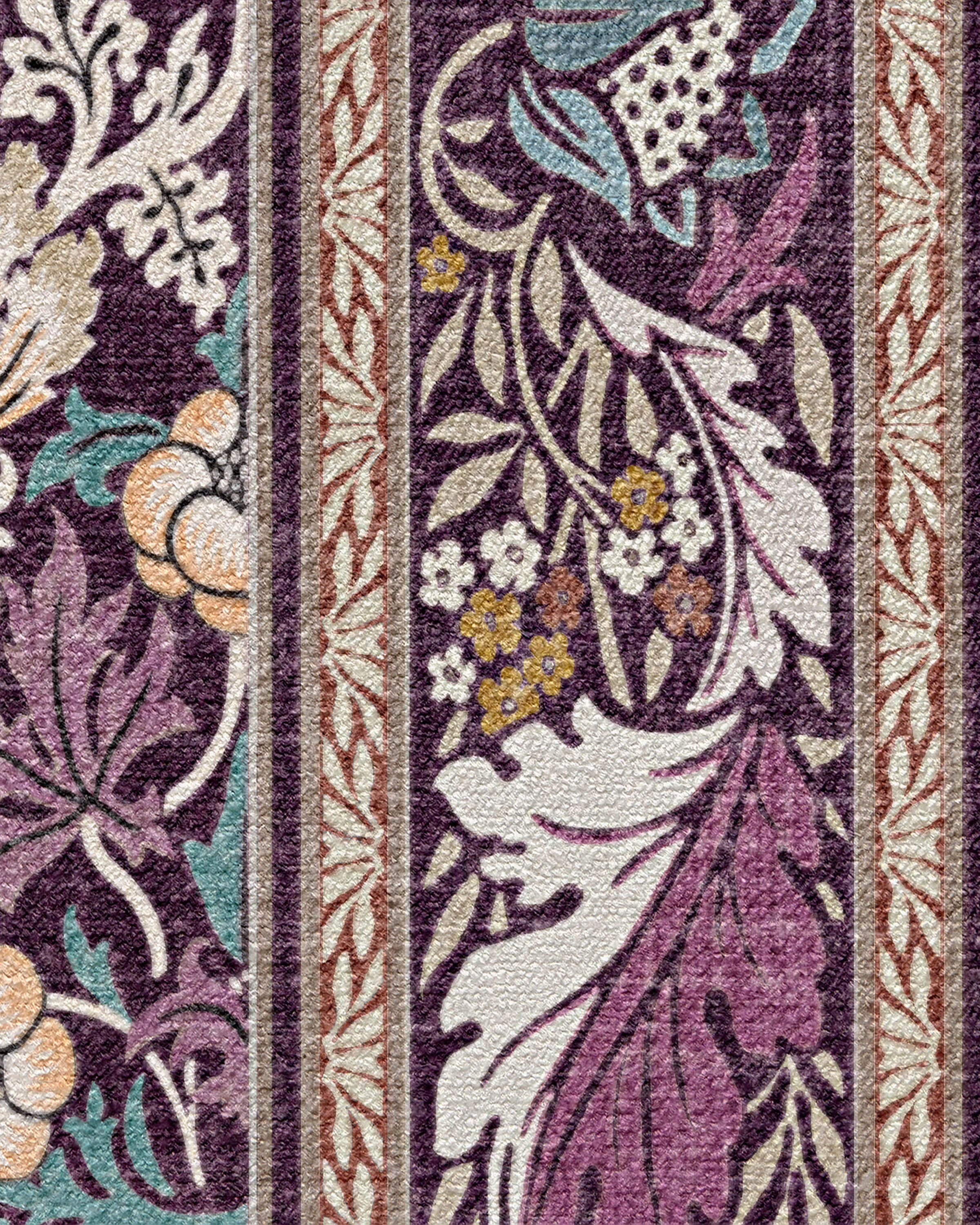 Strawberry Thief Burgundy Rug by Morris & Co. - Image 9