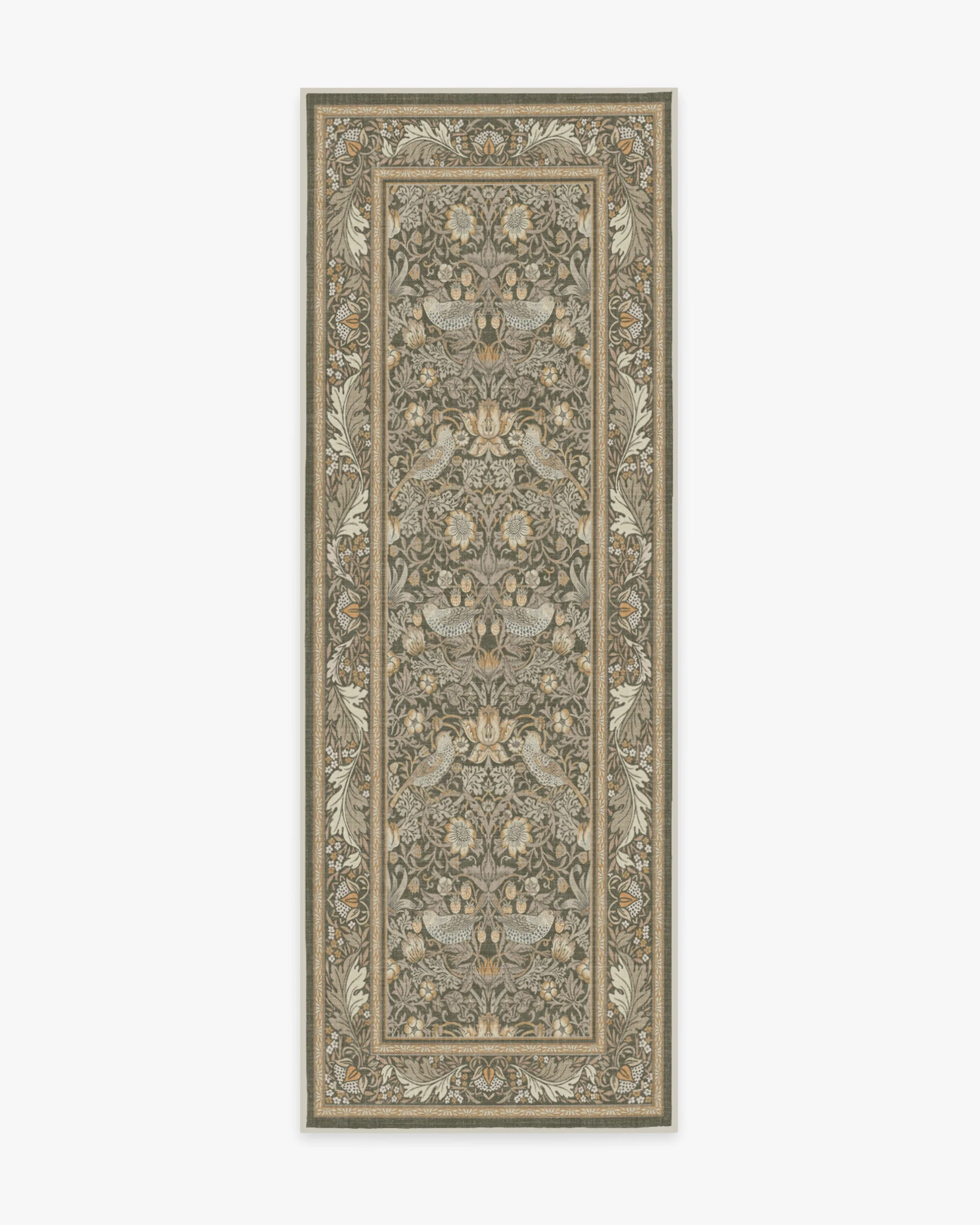 Strawberry Thief Stone Gold Flatwoven Rug by Morris & Co. - Image 9