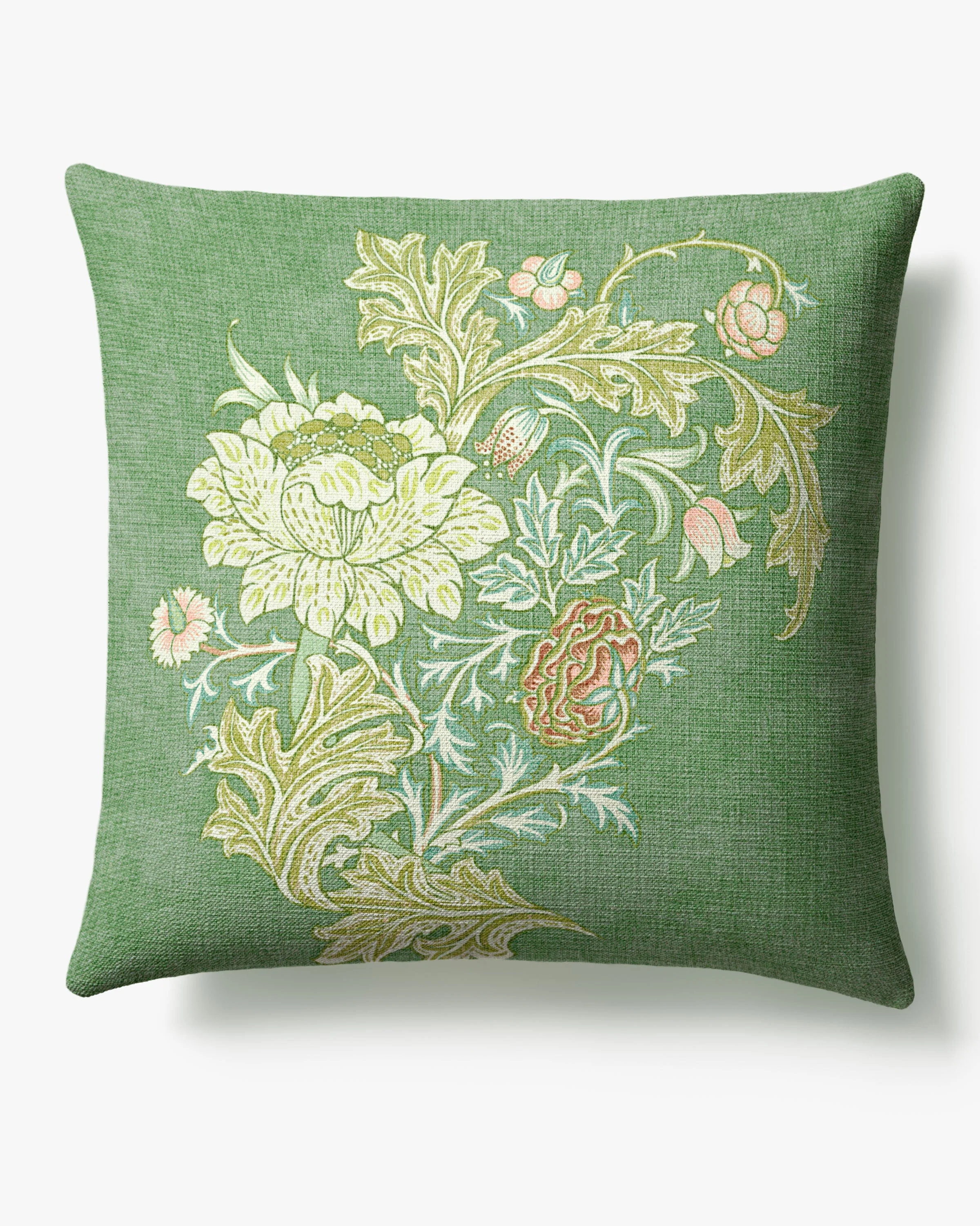 Trent Golden Sage Woven Throw Pillow by Morris & Co. - Image 2