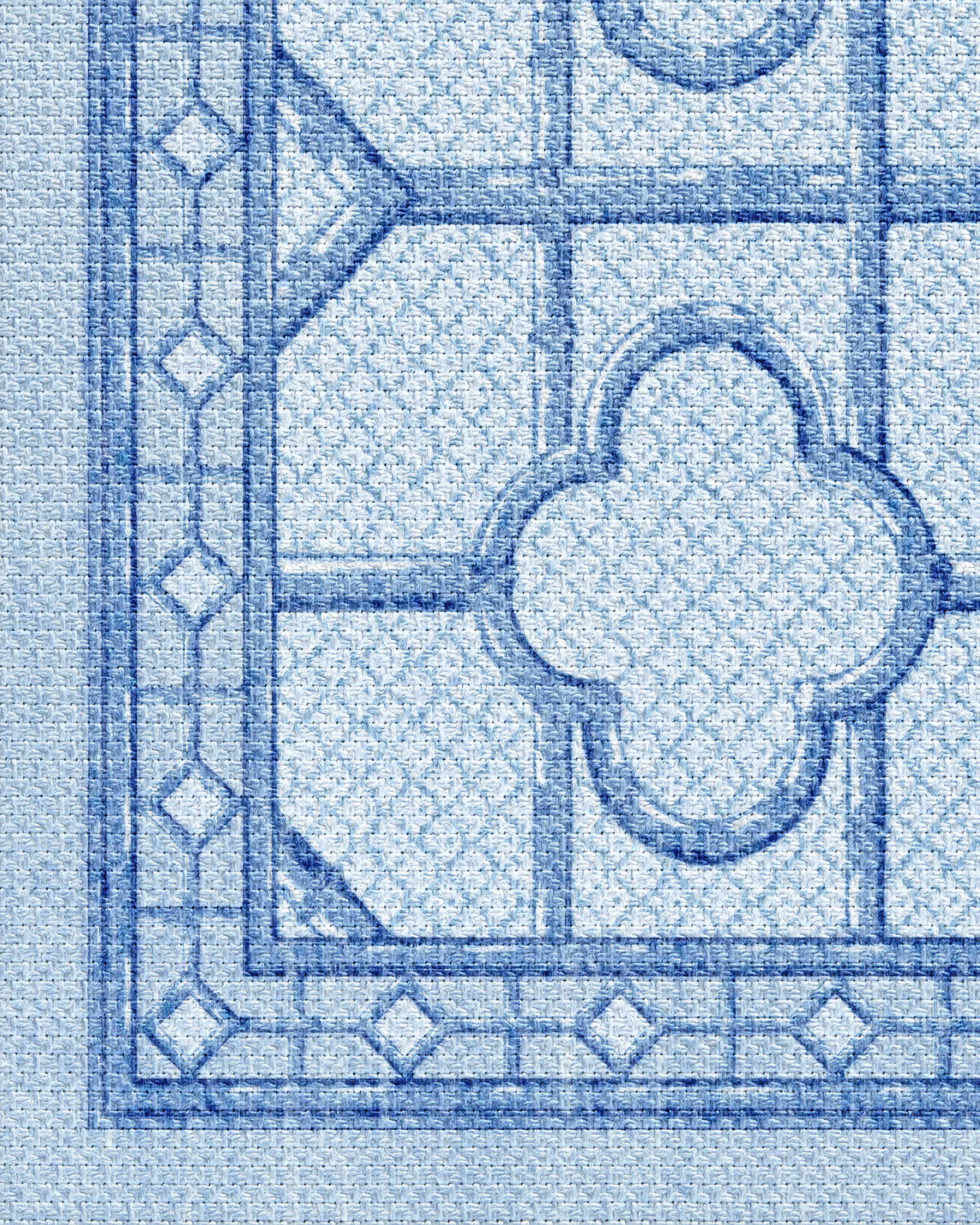 Shaded Bamboo Blue Outdoor Rug by Mrs. Alice - Image 2