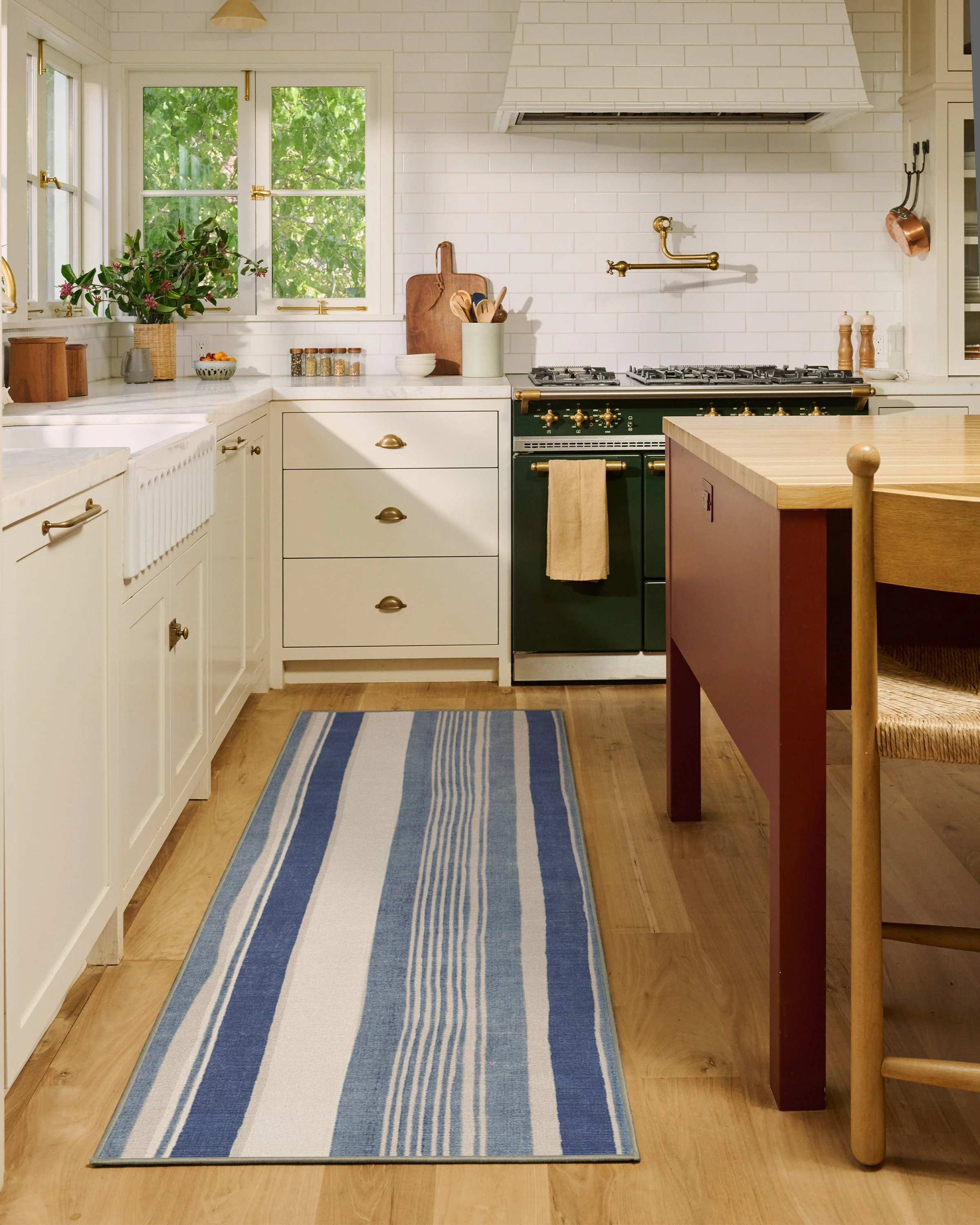 Naia Slate Blue Flatwoven Rug - Image 5