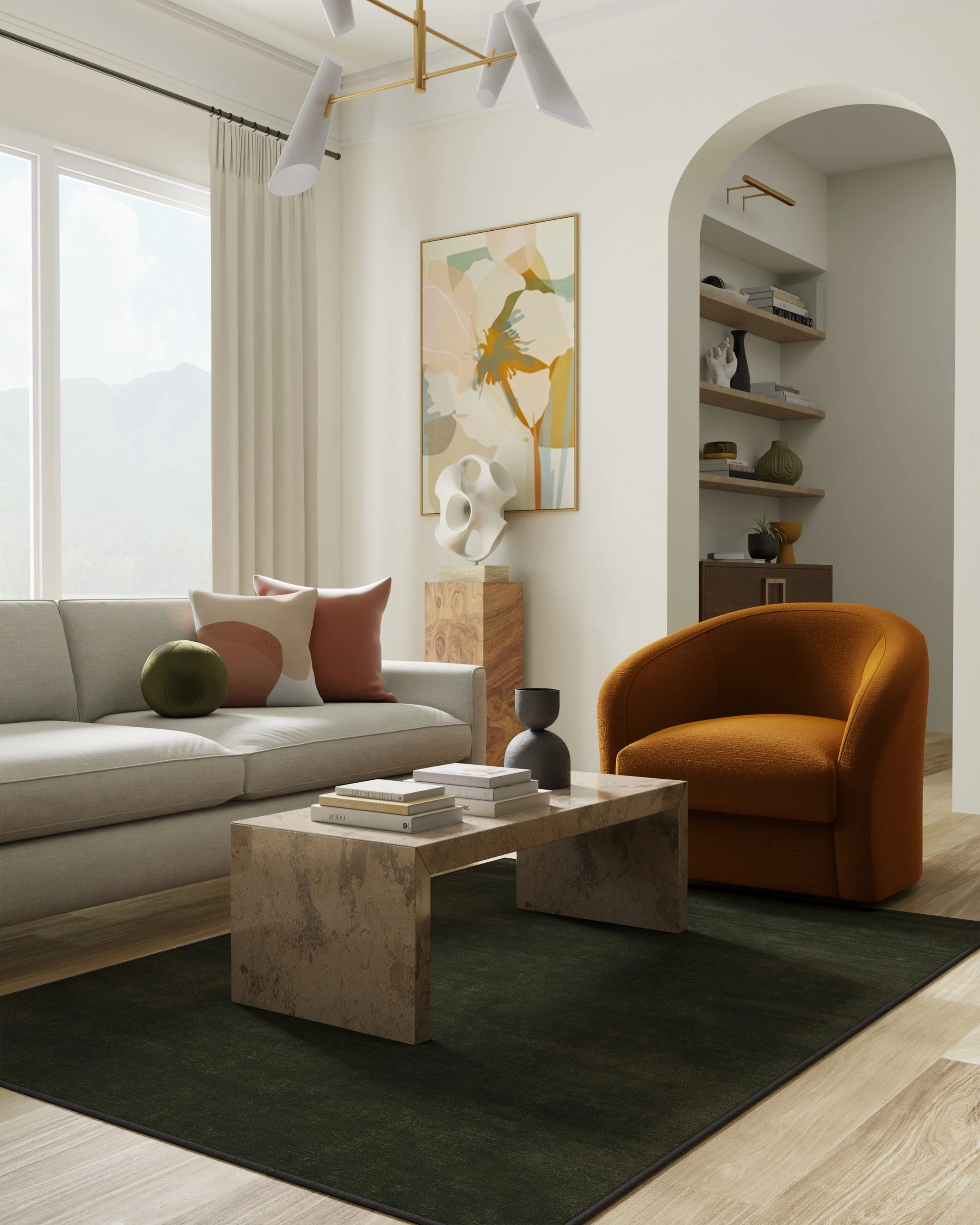 Nico Solid Olive Rug - Image 16