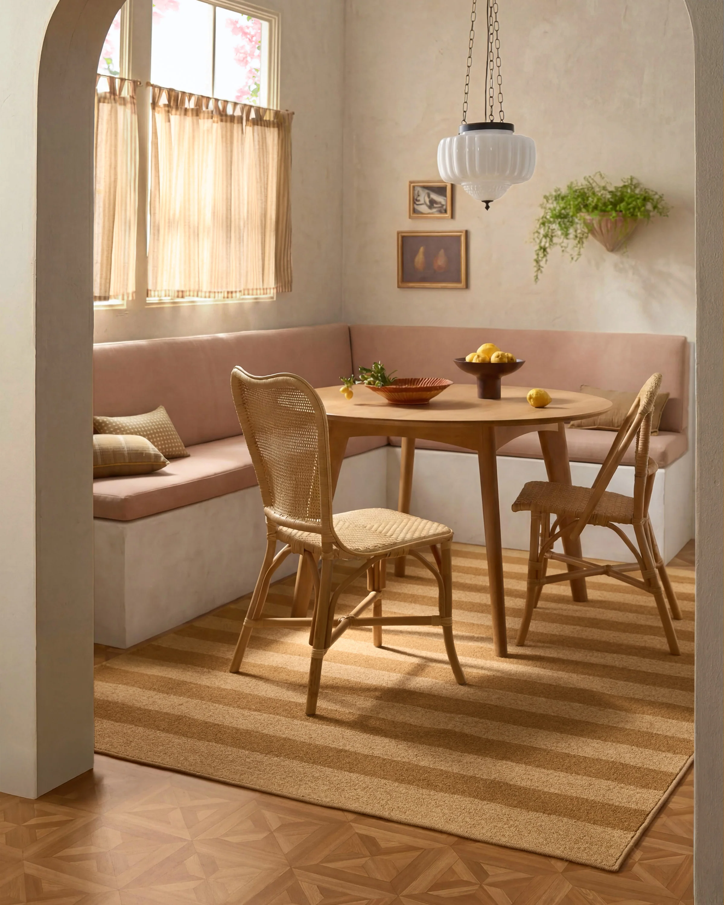 Nolan Bold Stripe Natural & Dark Natural Performance Weave Rug - Image 14
