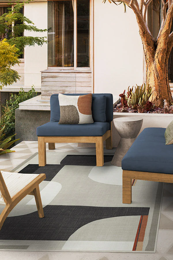 Olena Charcoal Outdoor Rug - Image 3