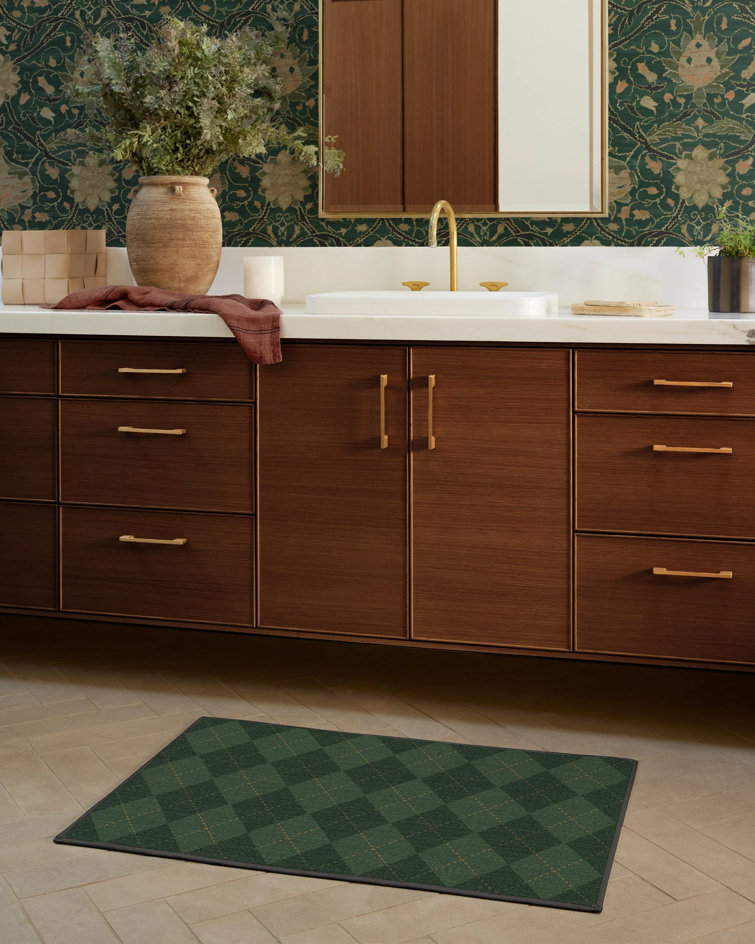 Oliver Argyle Forest Green Flatwoven Rug - Image 5