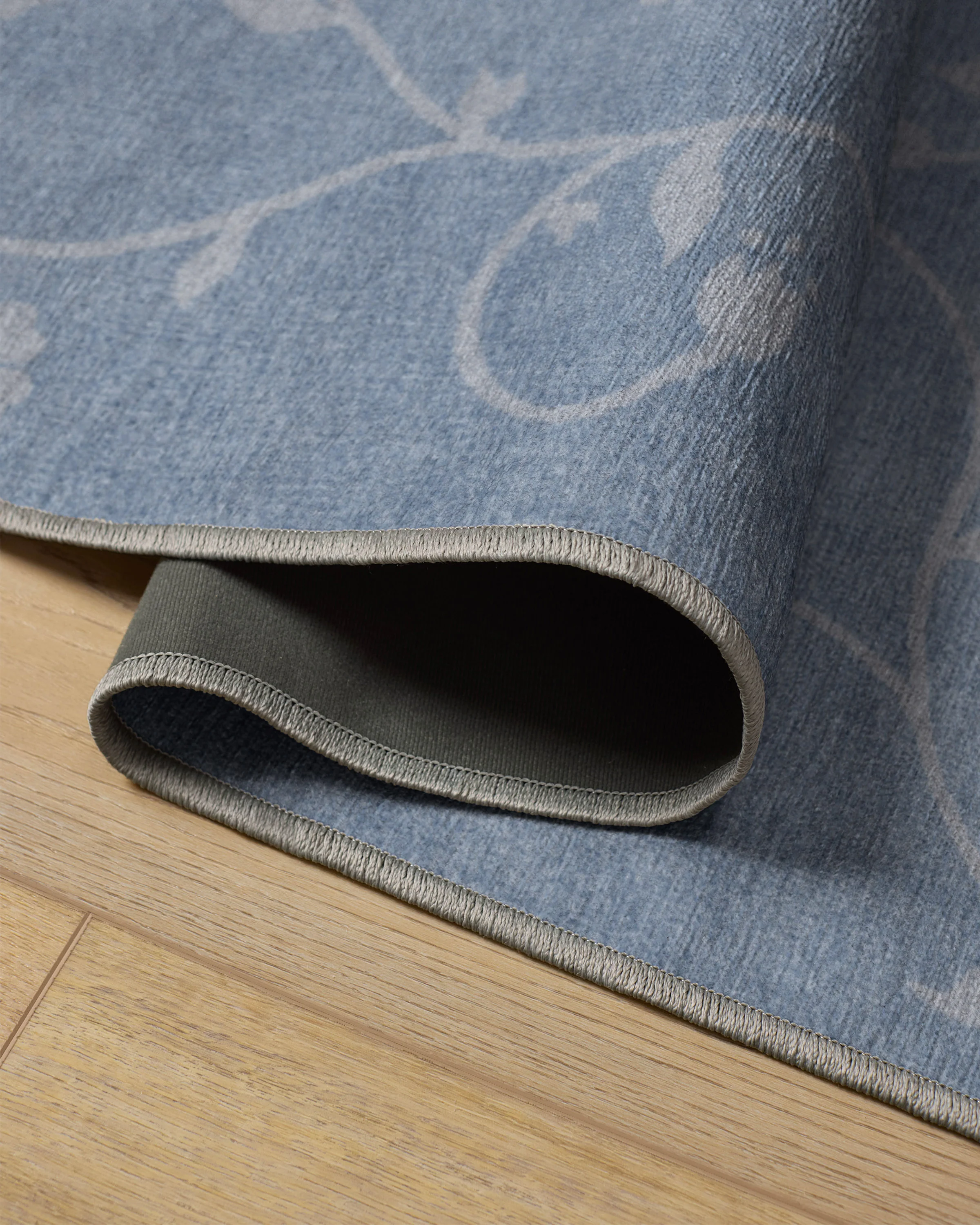 Once Upon a Gathering Soft Blue Flatwoven Rug - Image 10