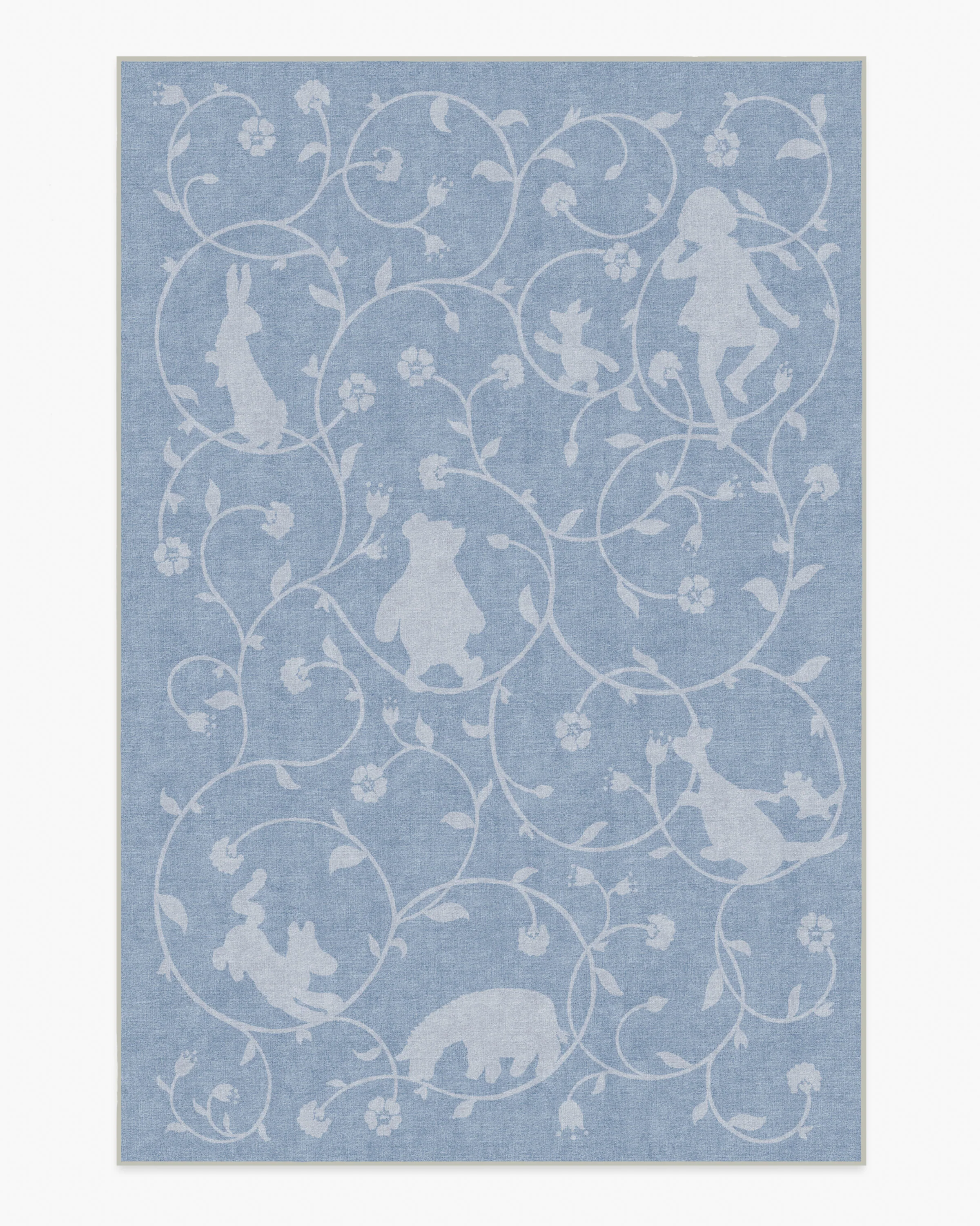 Once Upon a Gathering Soft Blue Flatwoven Rug - Image 3