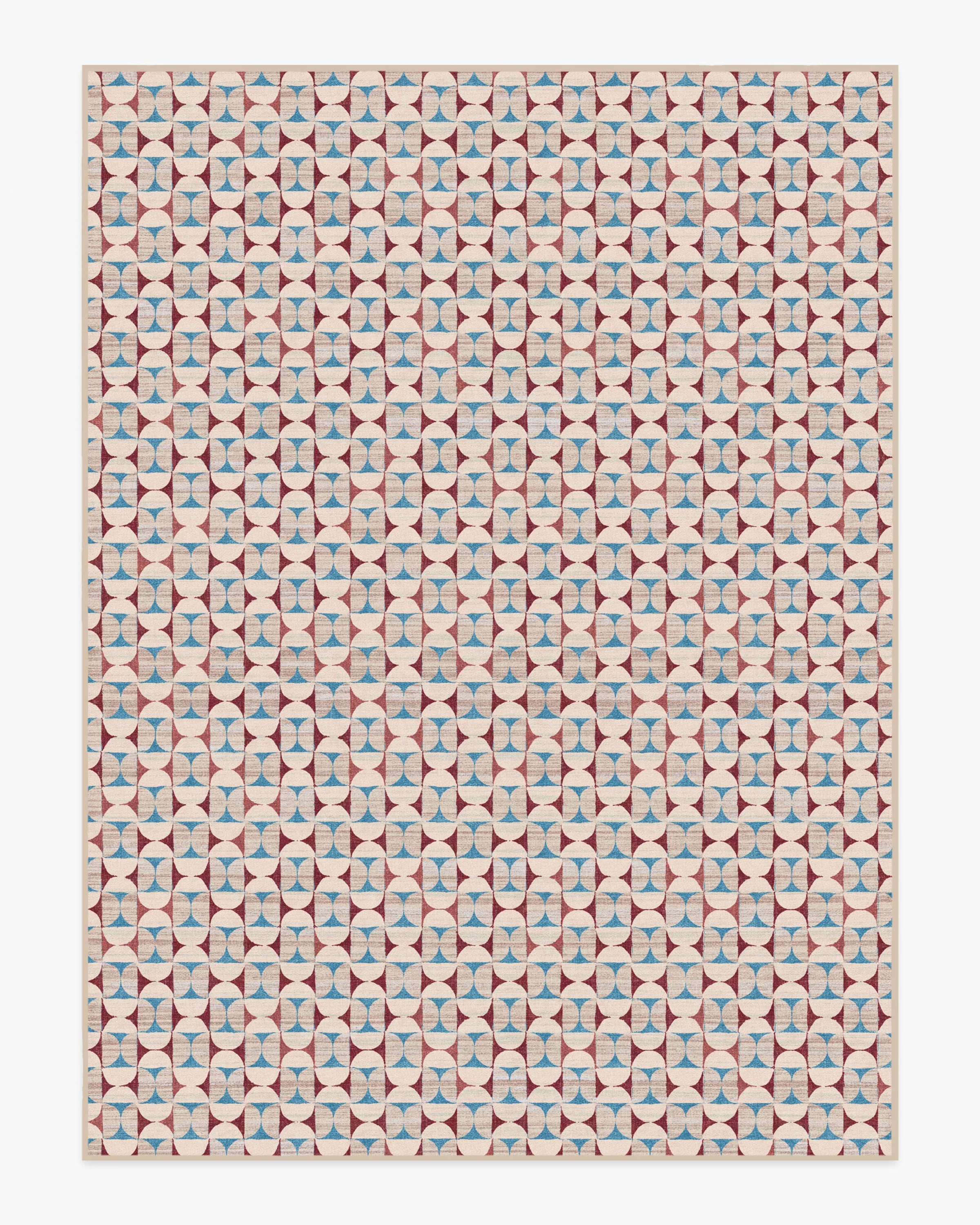 Orana Red & Light Blue Rug - Image 11