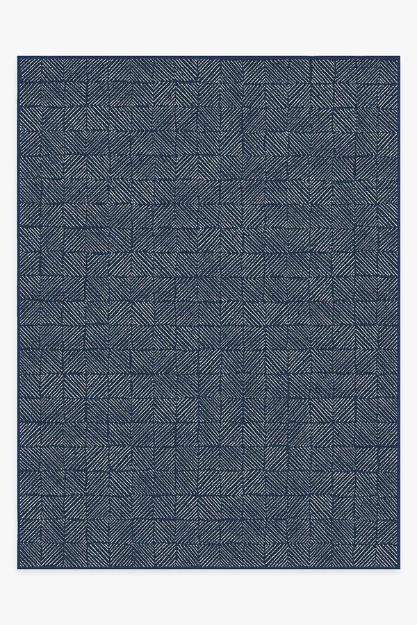 Parquet Navy Outdoor Rug - Image 12