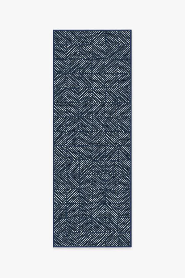Parquet Navy Outdoor Rug - Image 7