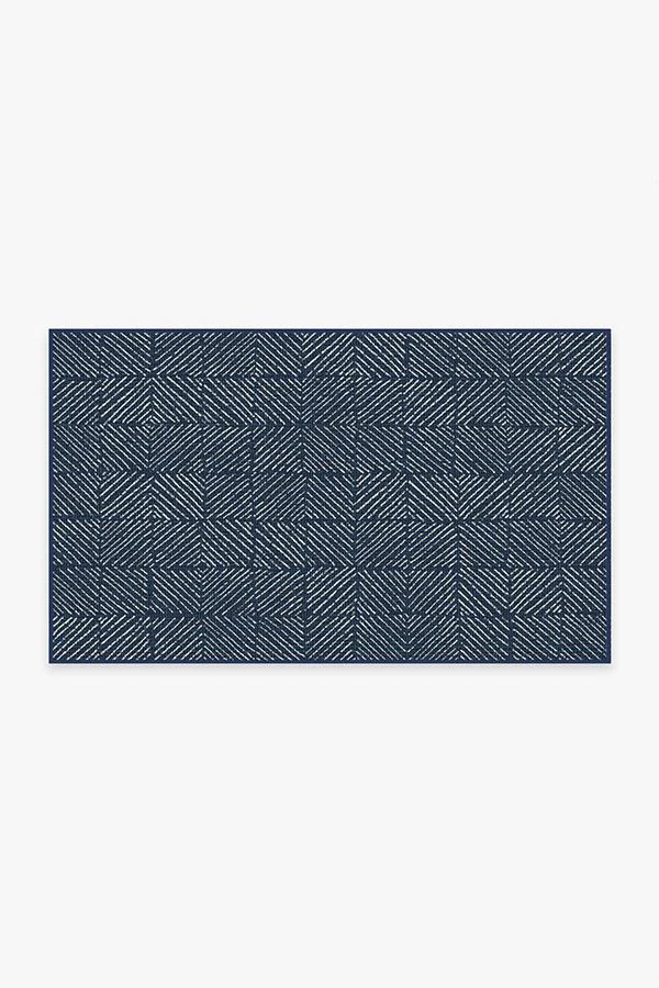 Parquet Navy Outdoor Rug - Image 9