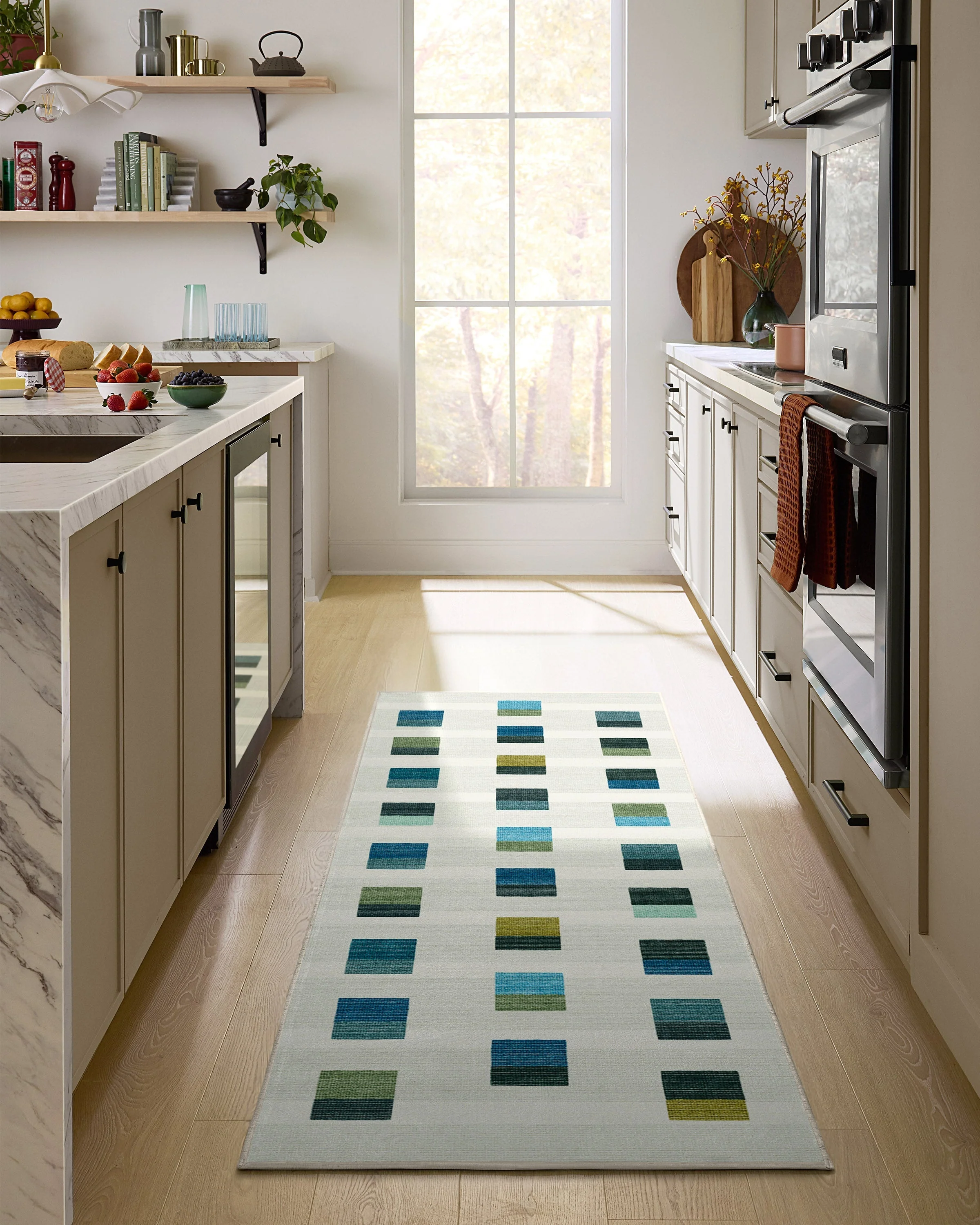 Pezzo Teal Flatwoven Rug - Image 3