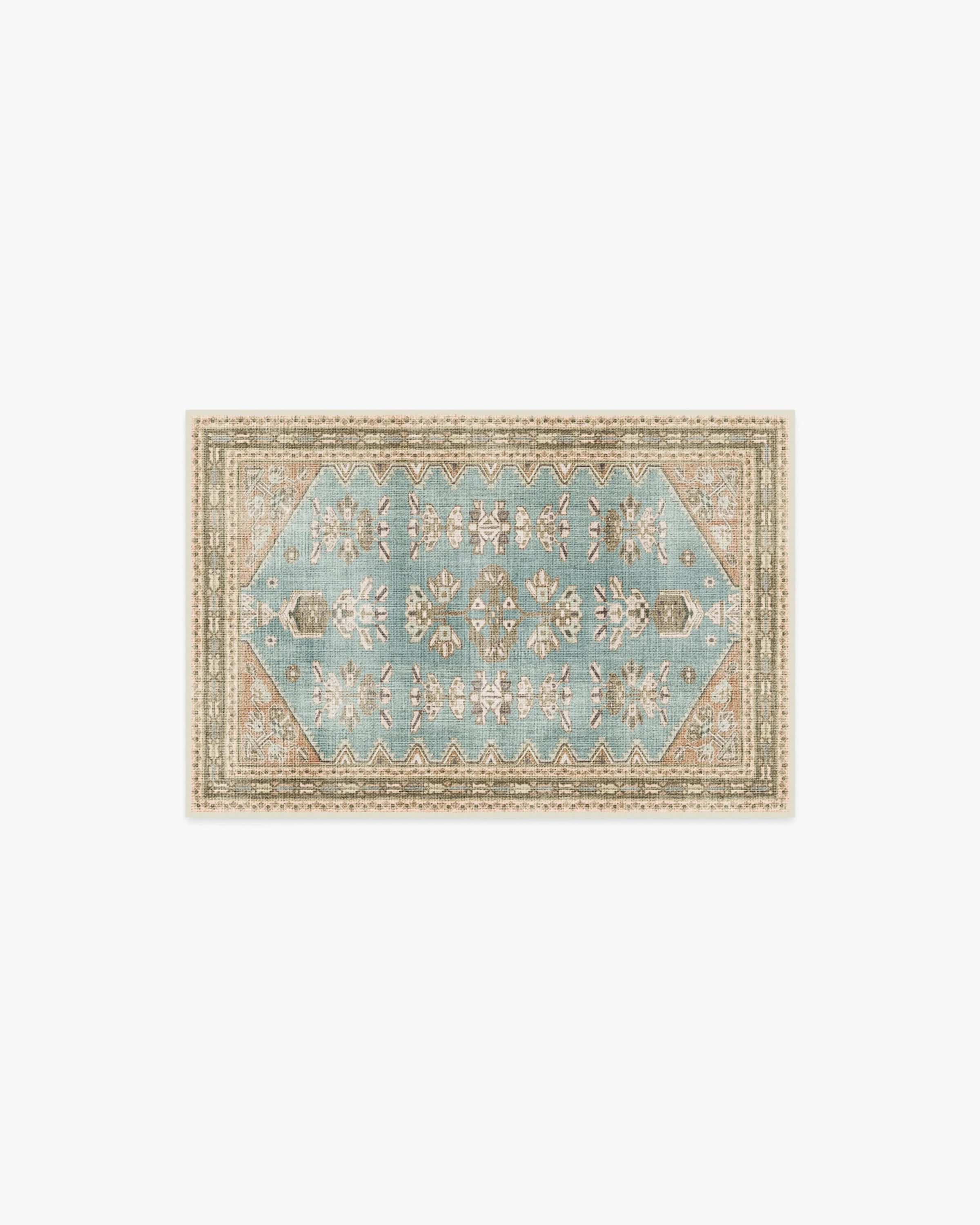 Pradera Blue & Terracotta Rug - Image 18
