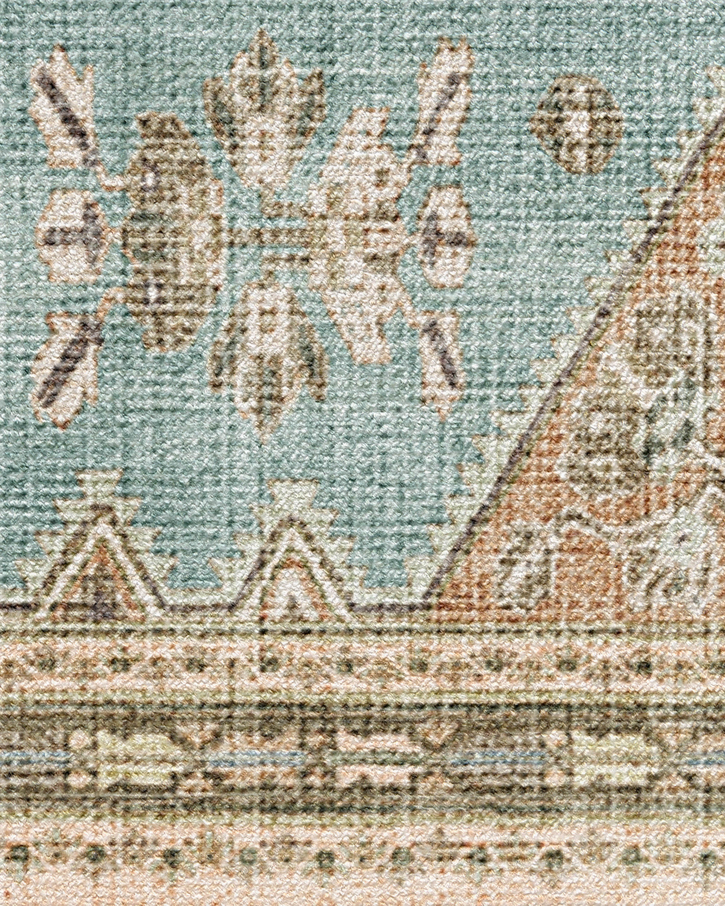 Pradera Blue & Terracotta Rug - Image 2