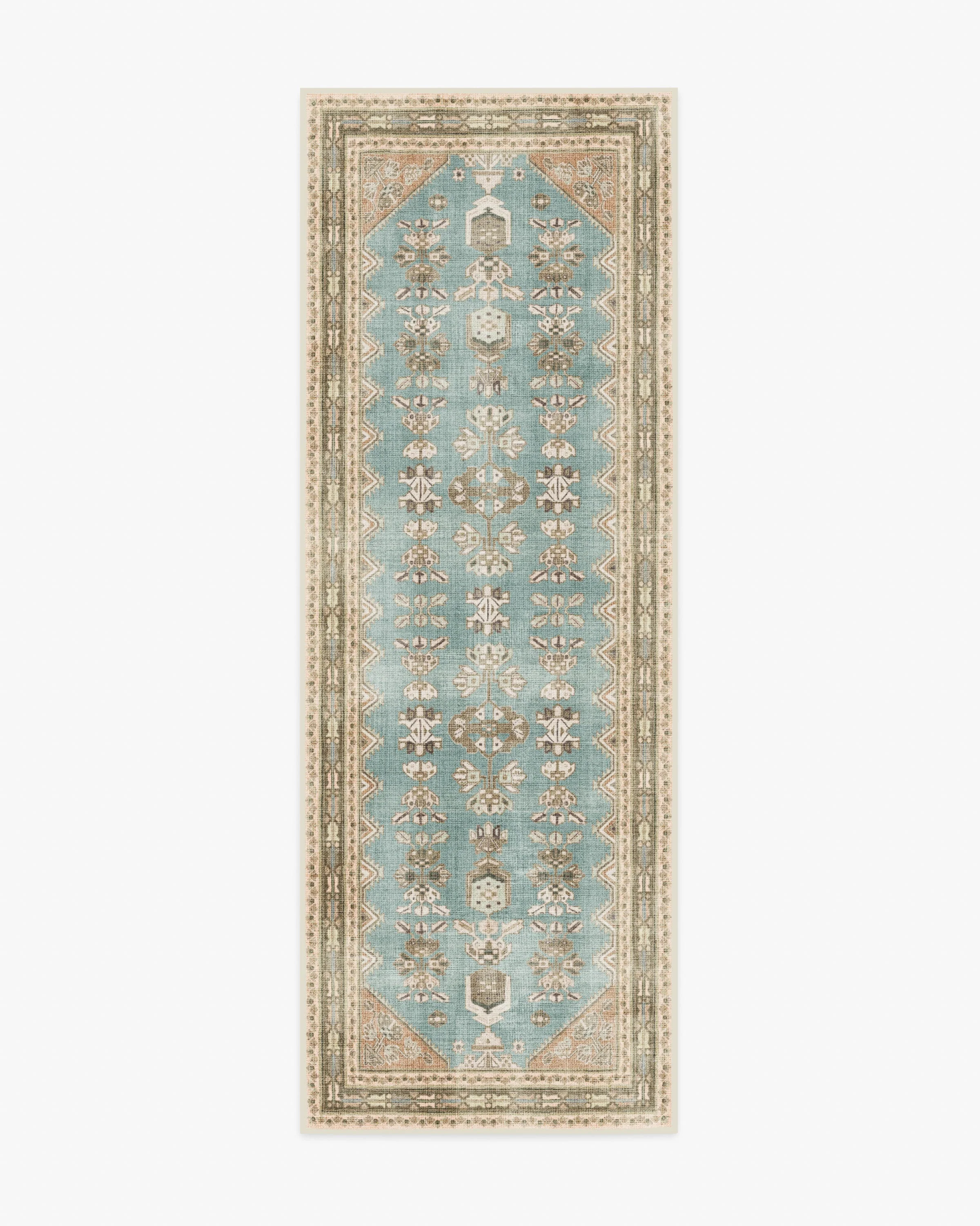 Pradera Blue & Terracotta Rug - Image 7